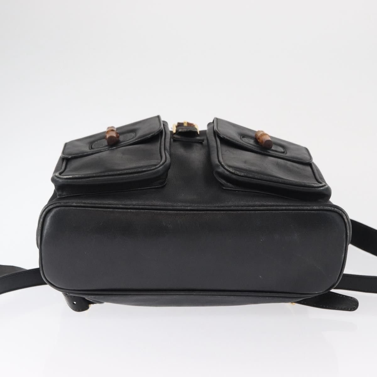 Gucci Gucci Vintage Bamboo Backpack Leather Size ONE SIZE - 14 Thumbnail