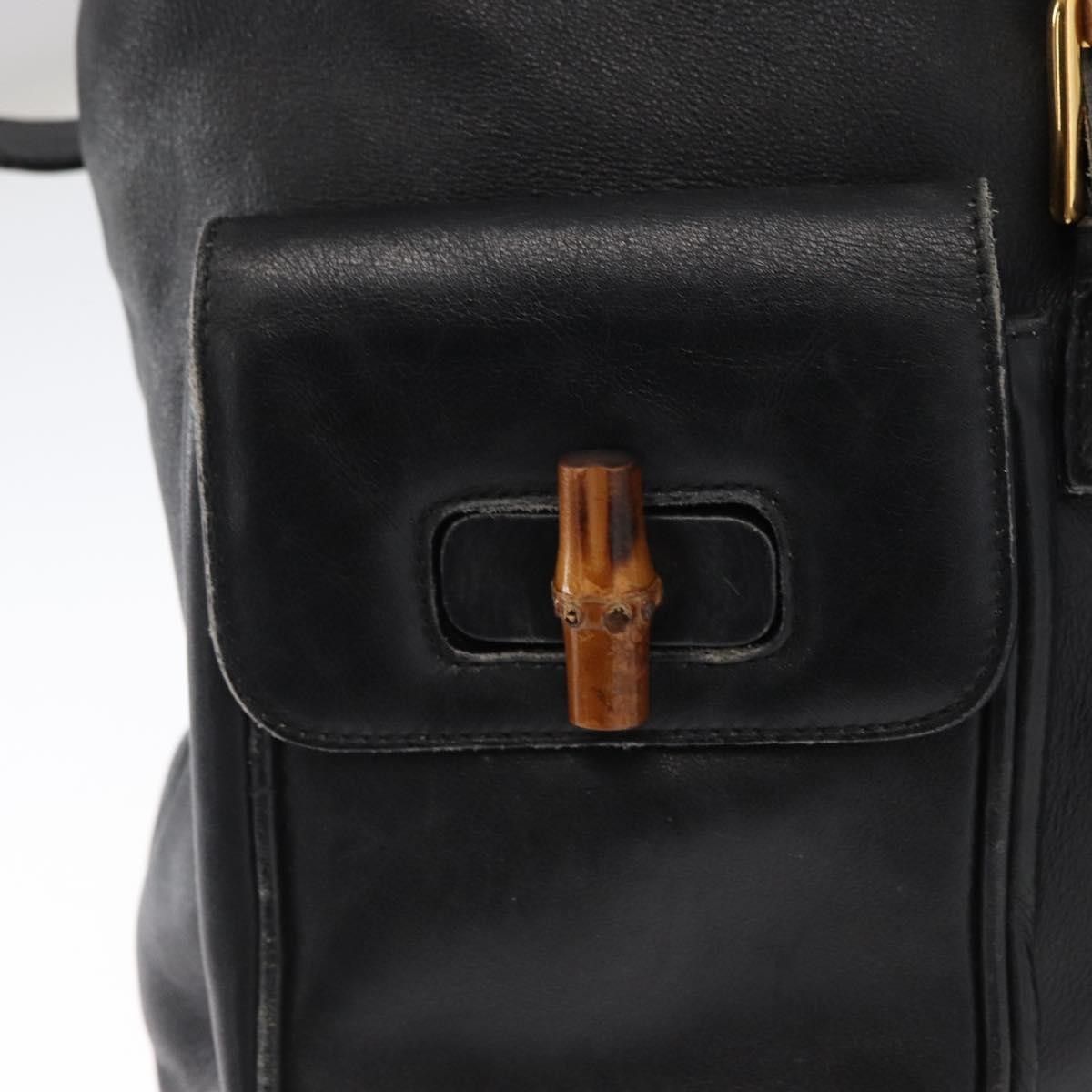 Gucci Gucci Vintage Bamboo Backpack Leather Size ONE SIZE - 21 Thumbnail