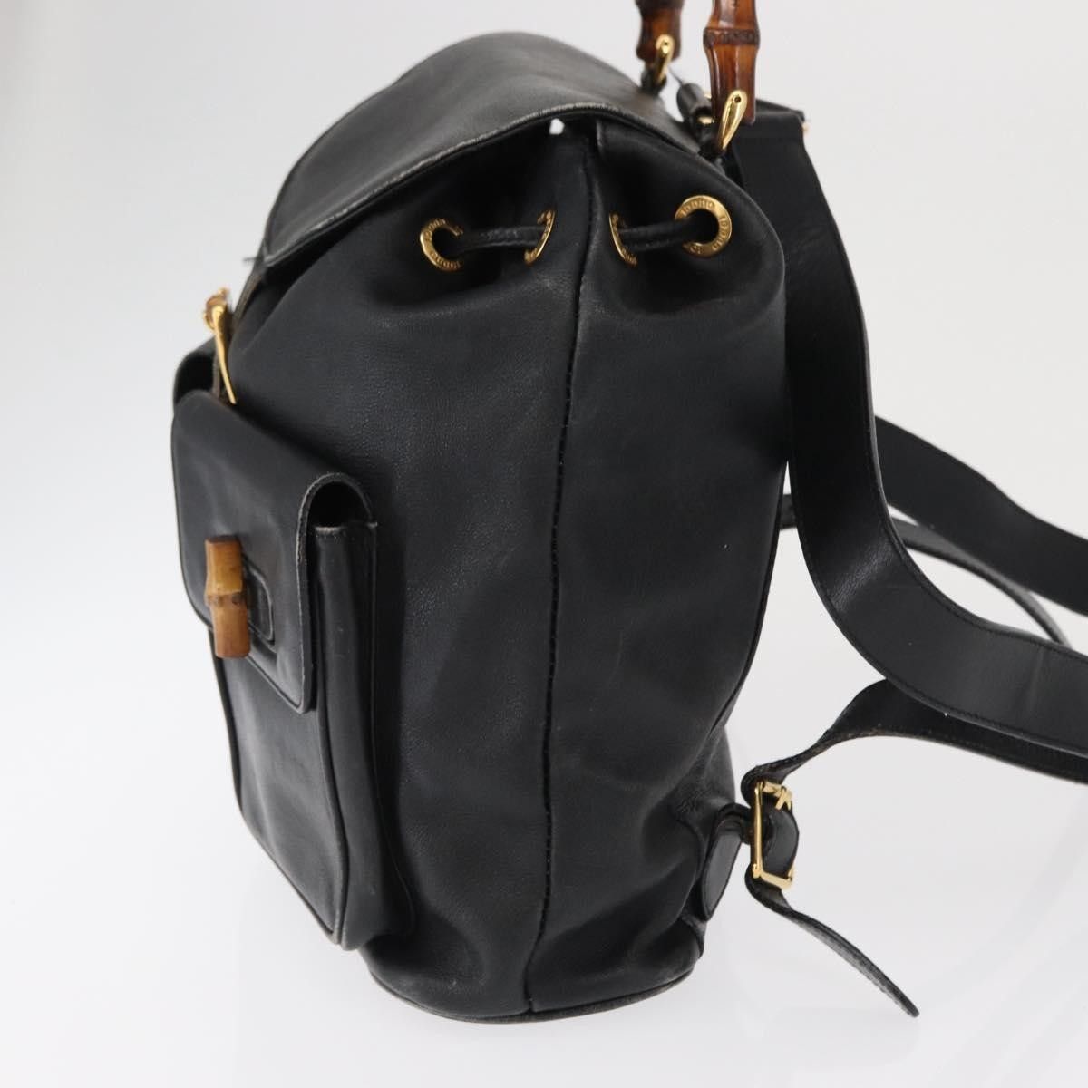 Gucci Gucci Vintage Bamboo Backpack Leather Size ONE SIZE - 3 Thumbnail