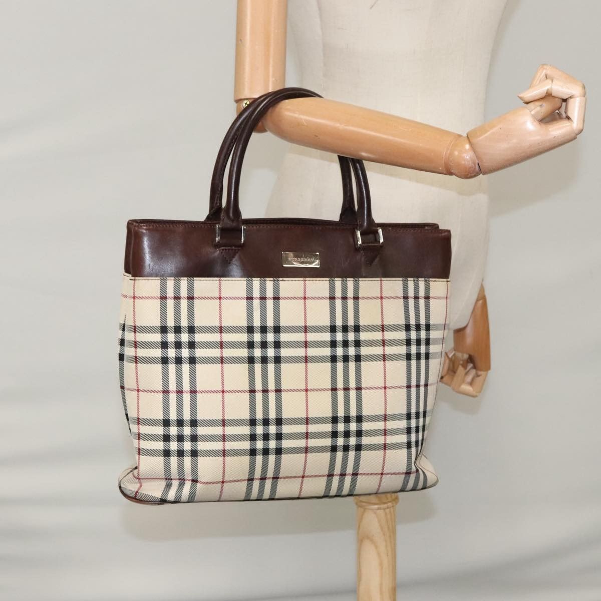 Burberry Burberry Nova Check Tote Canvas and Leather Size ONE SIZE - 13 Thumbnail
