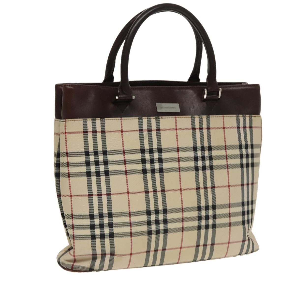 Burberry Burberry Nova Check Tote Canvas and Leather Size ONE SIZE - 18 Thumbnail