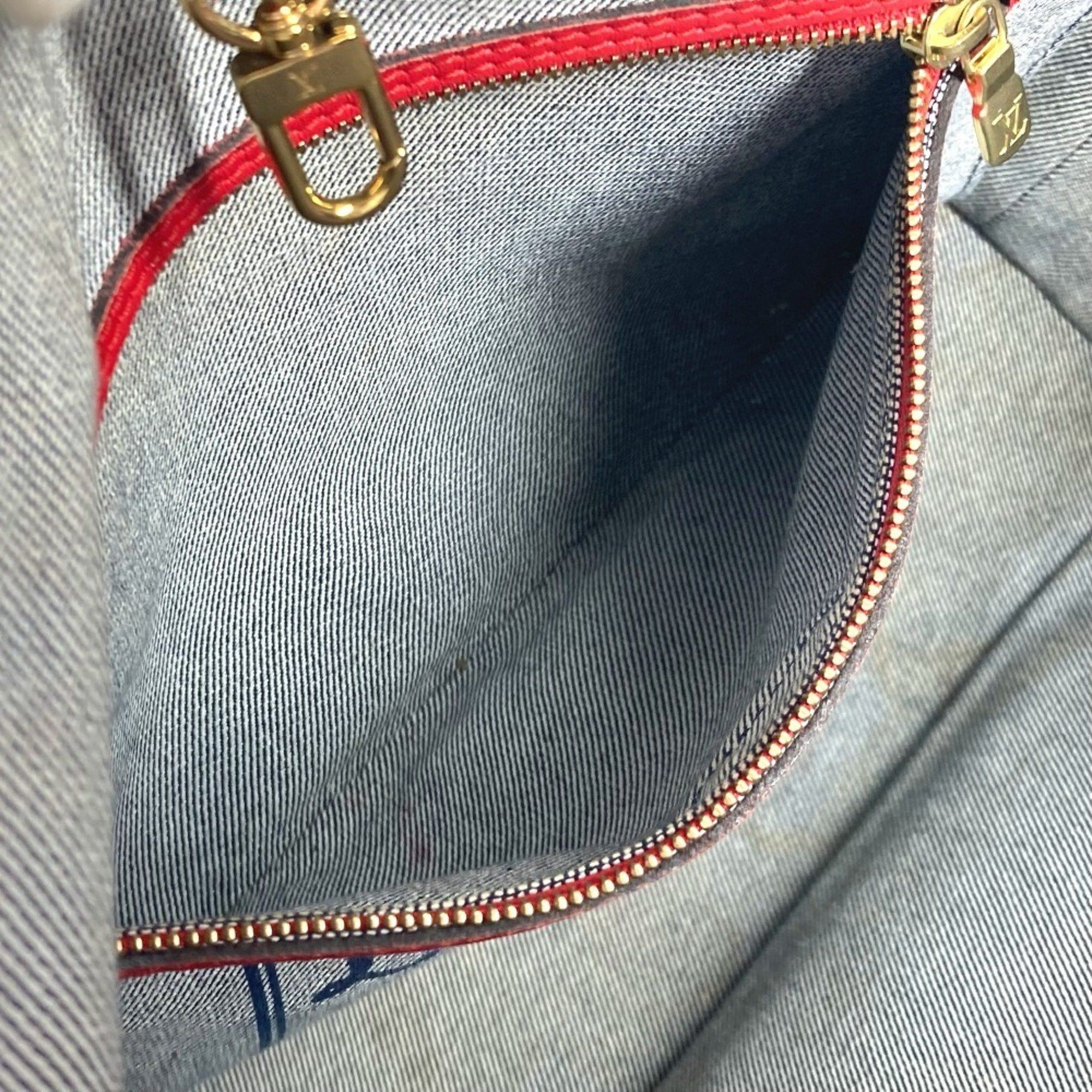 Louis Vuitton Louis Vuitton Neverfull Tote Damier and Monogram Patchwork Denim Size ONE SIZE - 9 Thumbnail