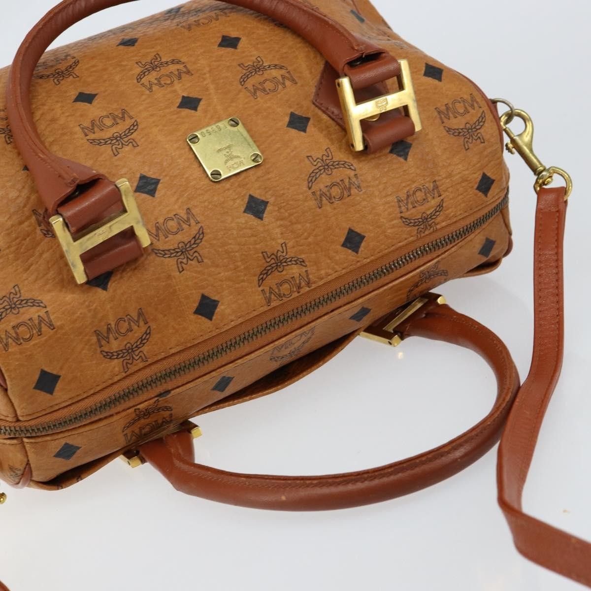MCM MCM Visetos Handbag Canvas and Leather Size ONE SIZE - 13 Thumbnail