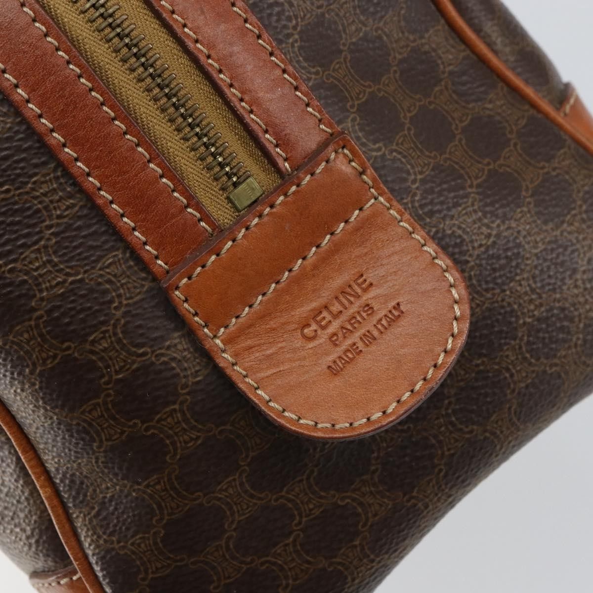 Celine Celine Vintage Macadam Handbag Canvas and Leather Size ONE SIZE - 6 Thumbnail