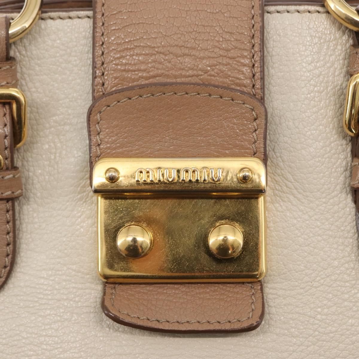 Miu Miu Miu Miu Madras Convertible Lock Tote Leather Size ONE SIZE - 13 Thumbnail