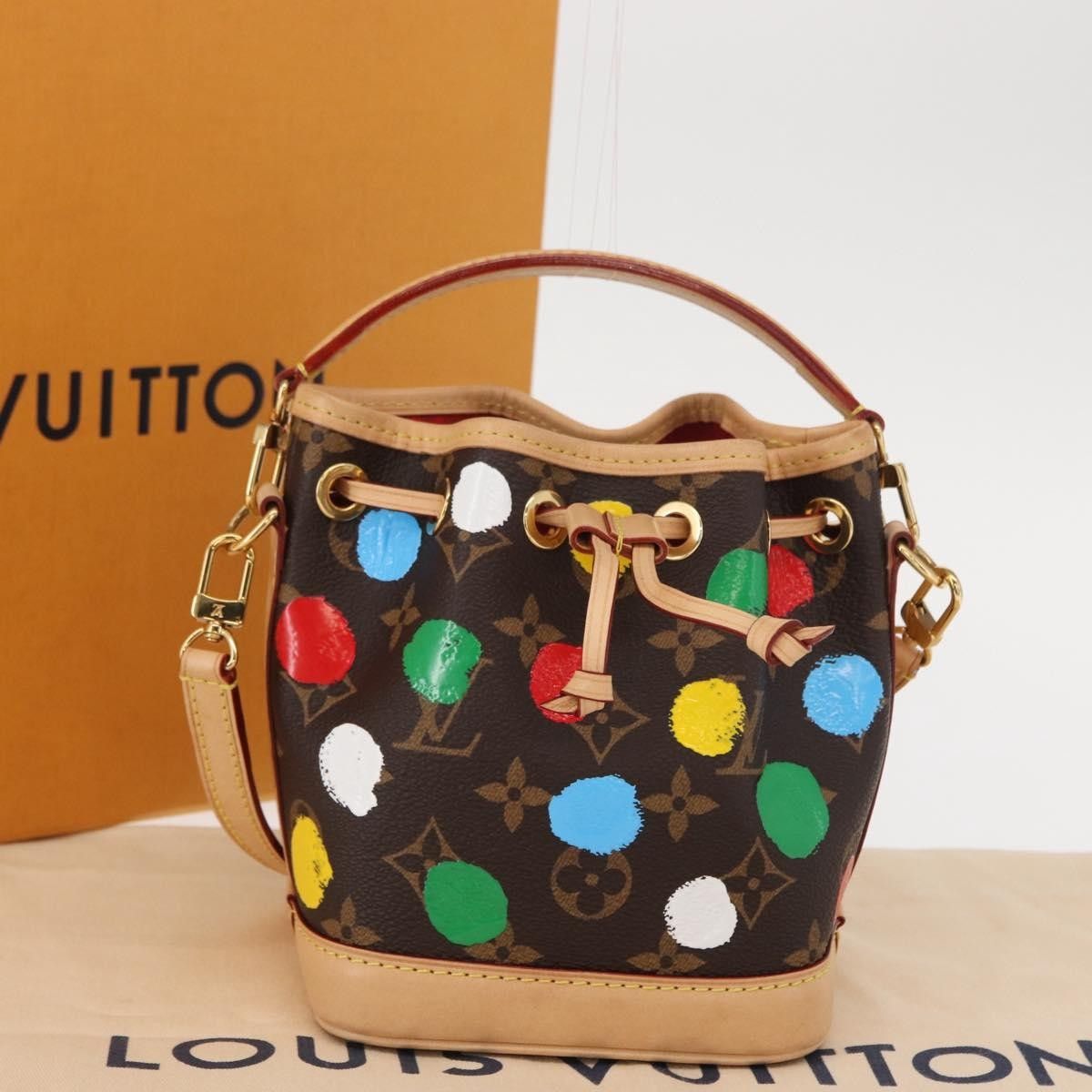 Louis Vuitton Louis Vuitton Noe Yayoi Kusama Painted Dots Monogram Canvas Size ONE SIZE - 14 Thumbnail