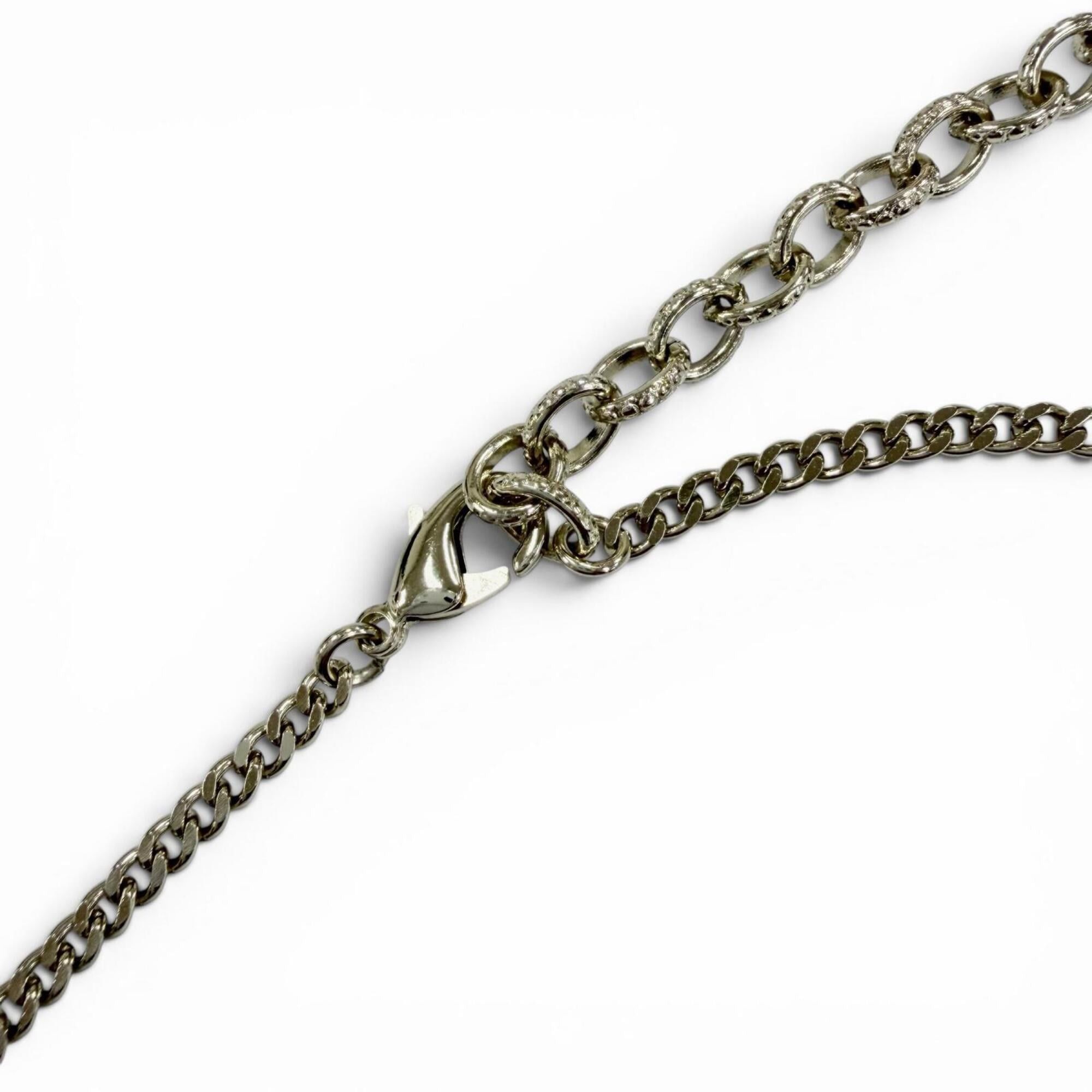 Chanel CHANEL A22C Coco Mark Rhinestone Perfume Motif Pendant Necklace, Gold and Pink, Made in France, Women's Size ONE SIZE - 6 Thumbnail
