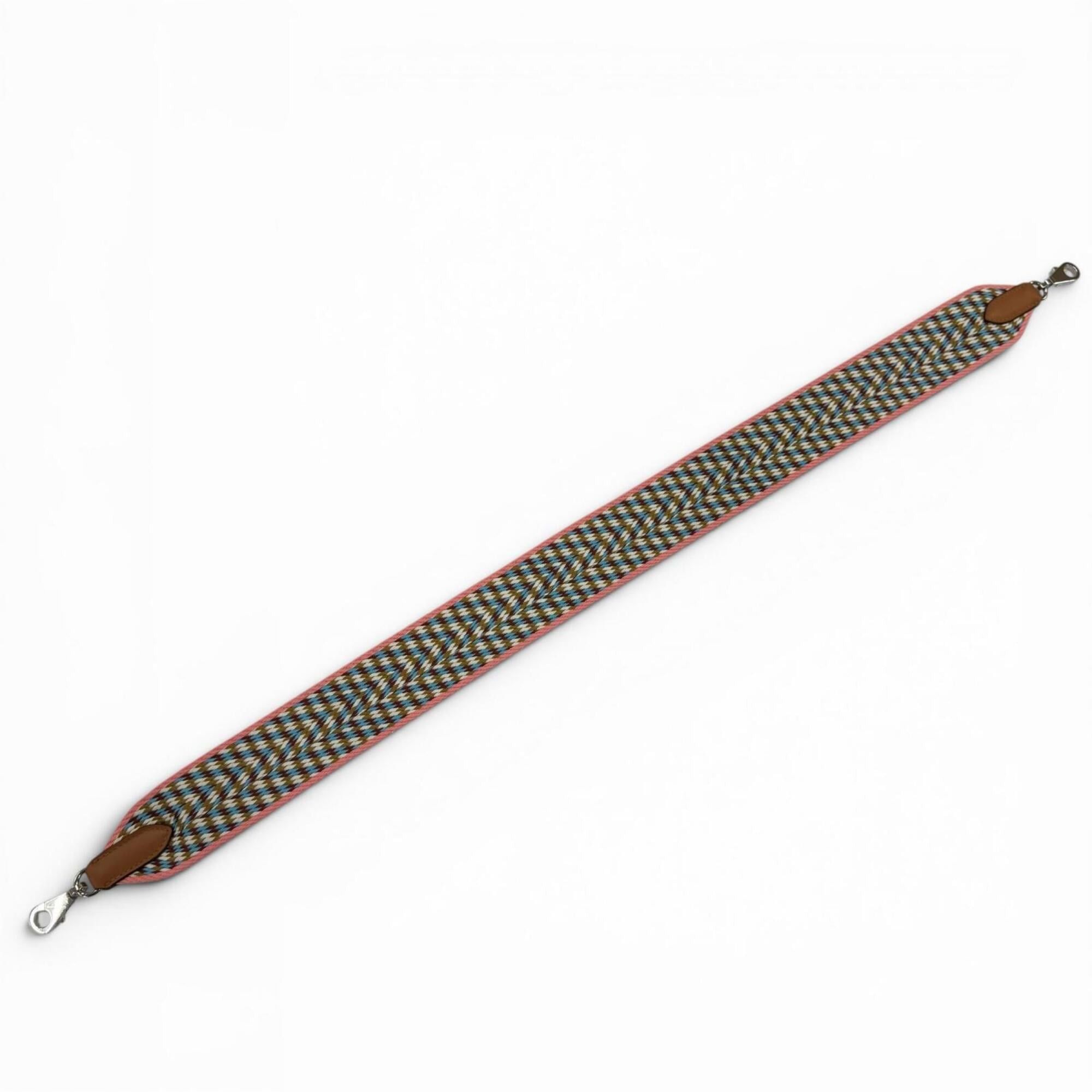Hermes HERMES Bandoulière Sangle, silver hardware, shoulder strap, multicolor, Y stamp, made in France, women's. Size ONE SIZE - 2 Thumbnail