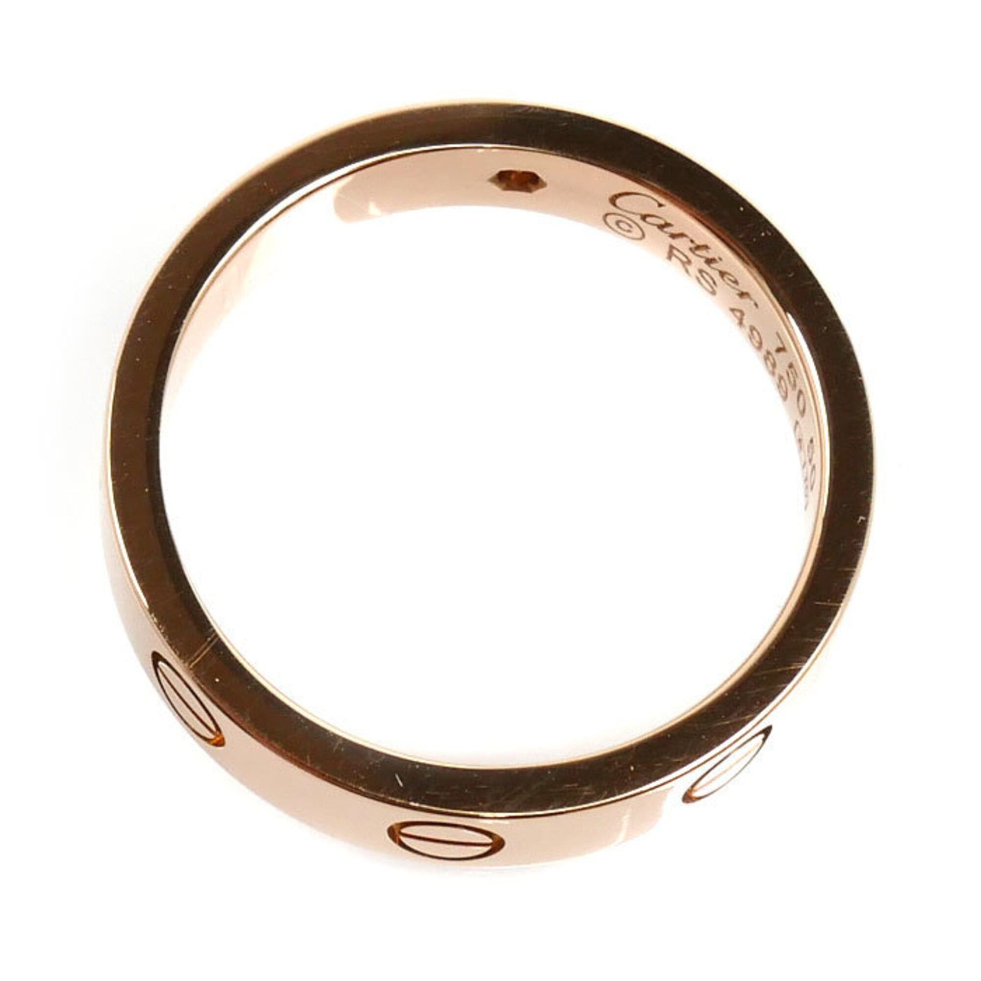 Cartier Cartier 18KPG Pink Gold Mini Love 1P Diamond Ring B4050750 50 4.5g Women's Size ONE SIZE - 4 Thumbnail