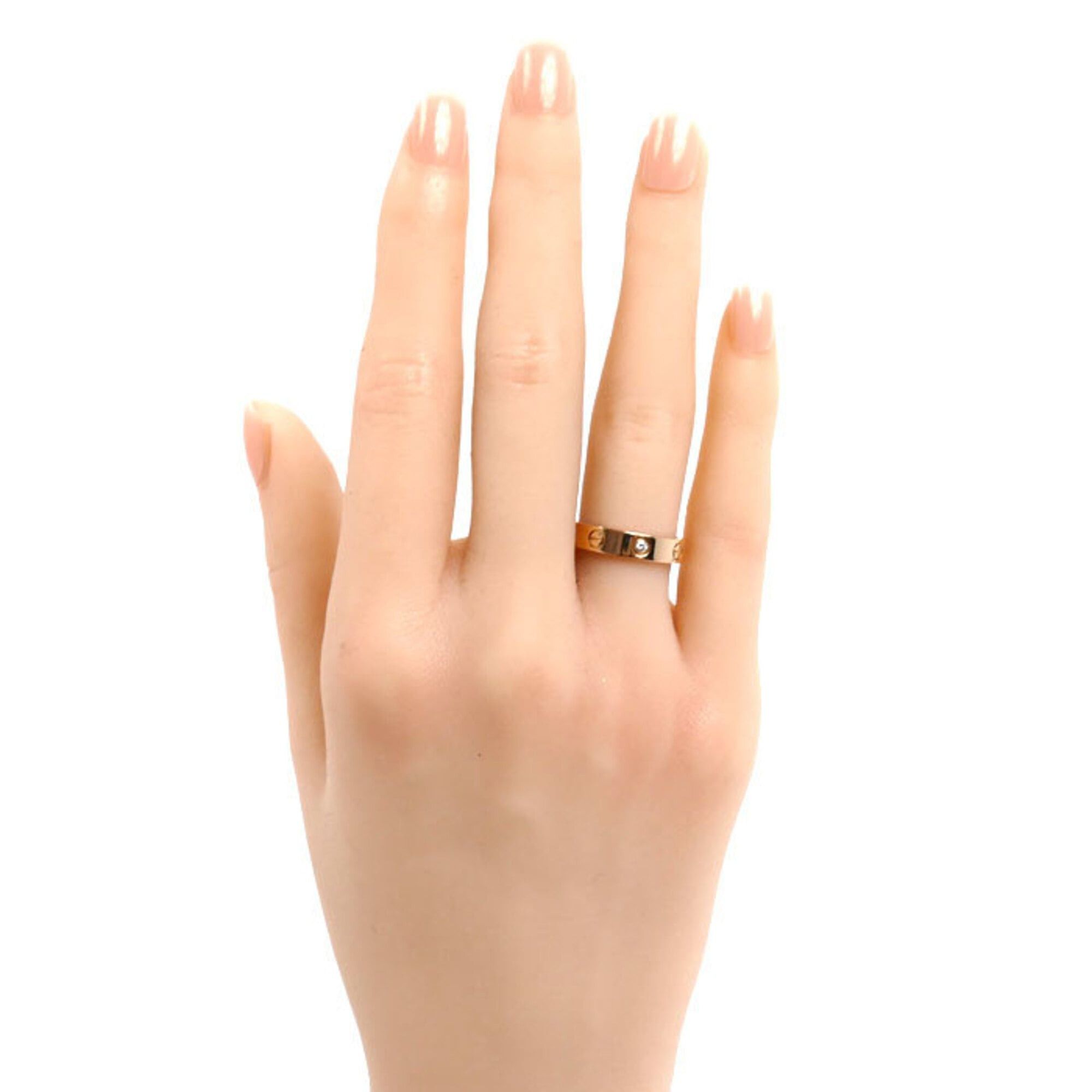 Cartier Cartier 18KPG Pink Gold Mini Love 1P Diamond Ring B4050750 50 4.5g Women's Size ONE SIZE - 7 Thumbnail