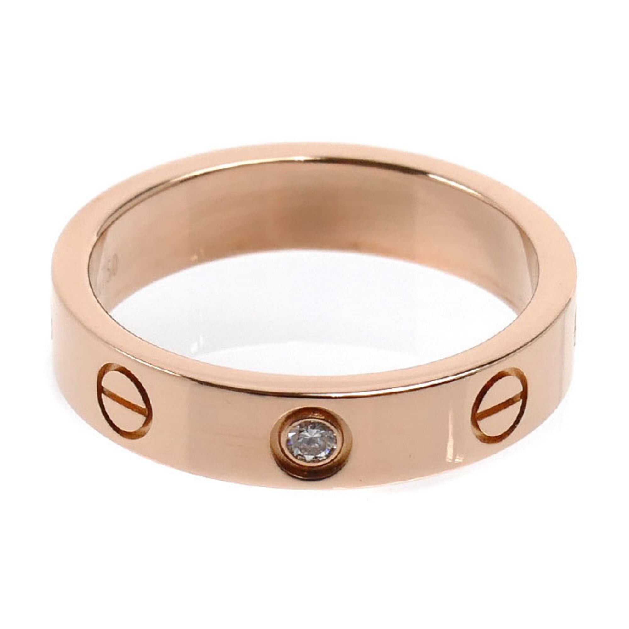 Cartier Cartier 18KPG Pink Gold Mini Love 1P Diamond Ring B4050750 50 4.5g Women's Size ONE SIZE - 3 Thumbnail