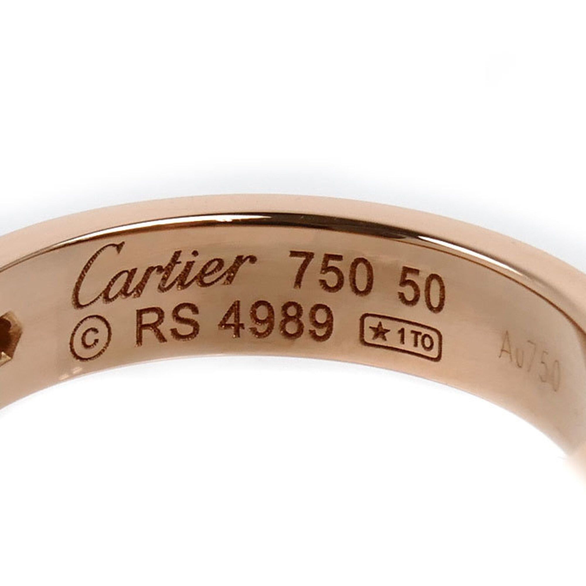 Cartier Cartier 18KPG Pink Gold Mini Love 1P Diamond Ring B4050750 50 4.5g Women's Size ONE SIZE - 5 Thumbnail