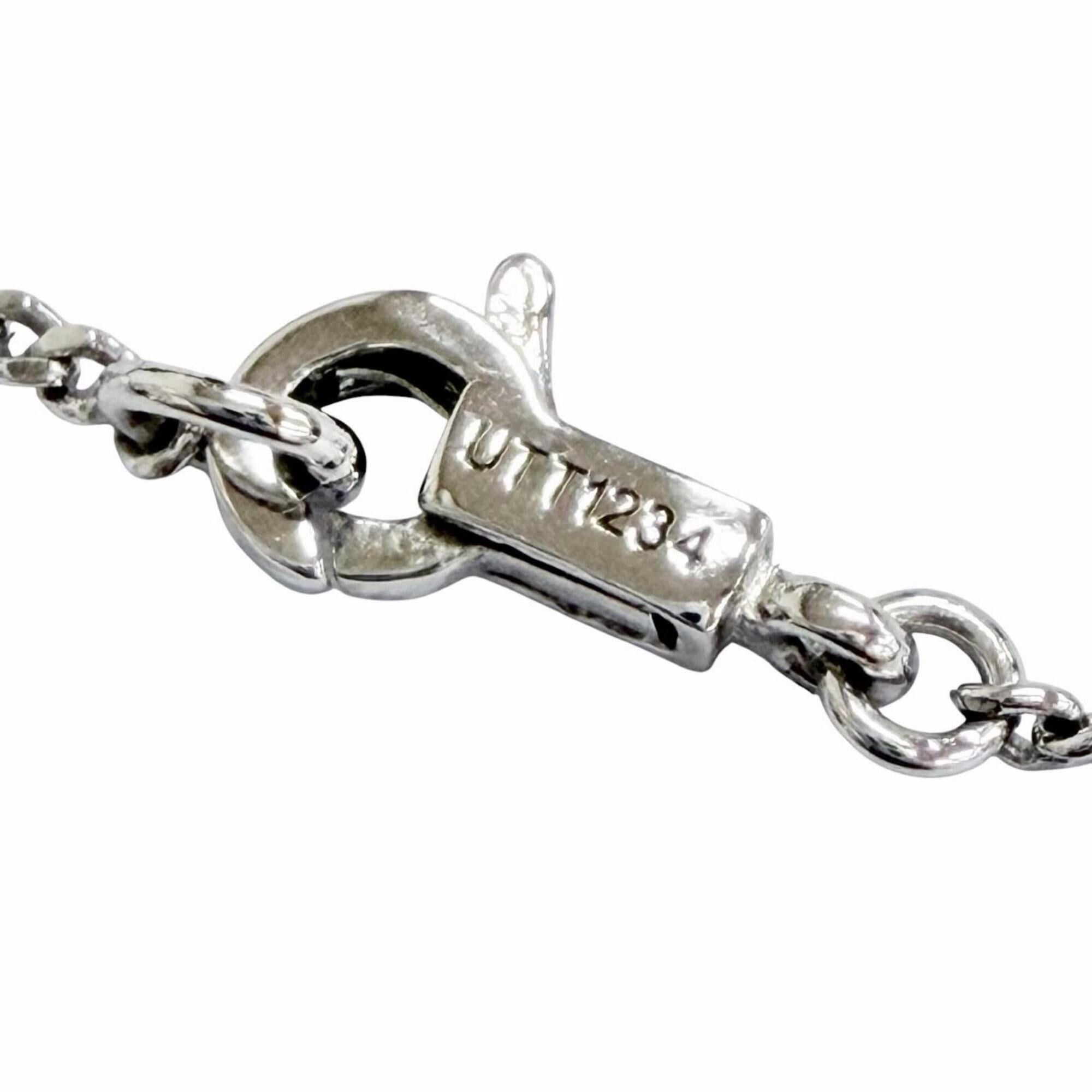 Celine CELINE 460GB6BZI Triomphe Rhinestone Necklace, Silver, Made in Italy, Women's, with Box and Dust Bag. Size ONE SIZE - 8 Thumbnail