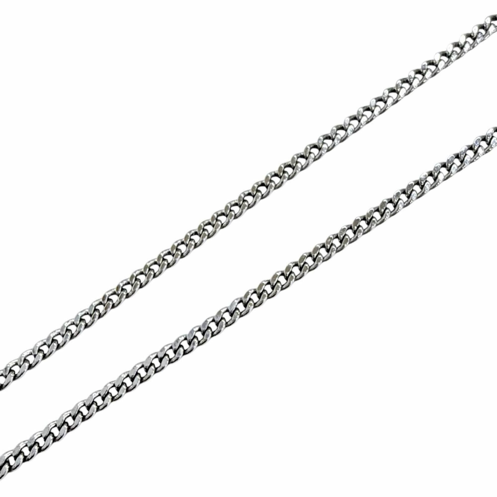 Celine CELINE 460GB6BZI Triomphe Rhinestone Necklace, Silver, Made in Italy, Women's, with Box and Dust Bag. Size ONE SIZE - 5 Thumbnail