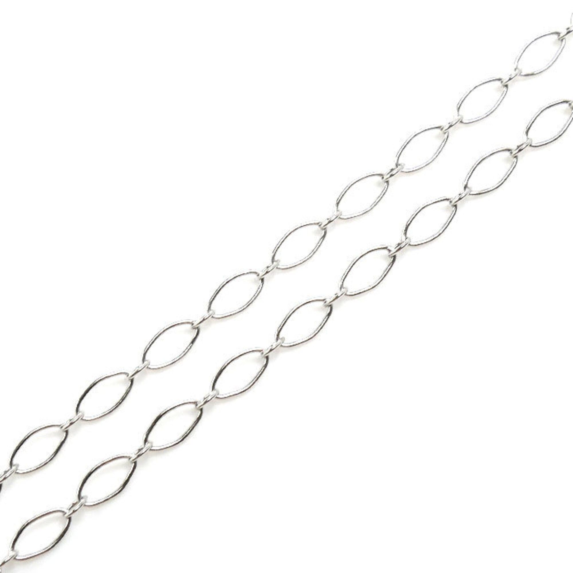 Tiffany & Co. TIFFANY&Co. Tiffany 18KWG White Gold Oval Link Necklace 3.0g 45cm Women's Size ONE SIZE - 2 Thumbnail