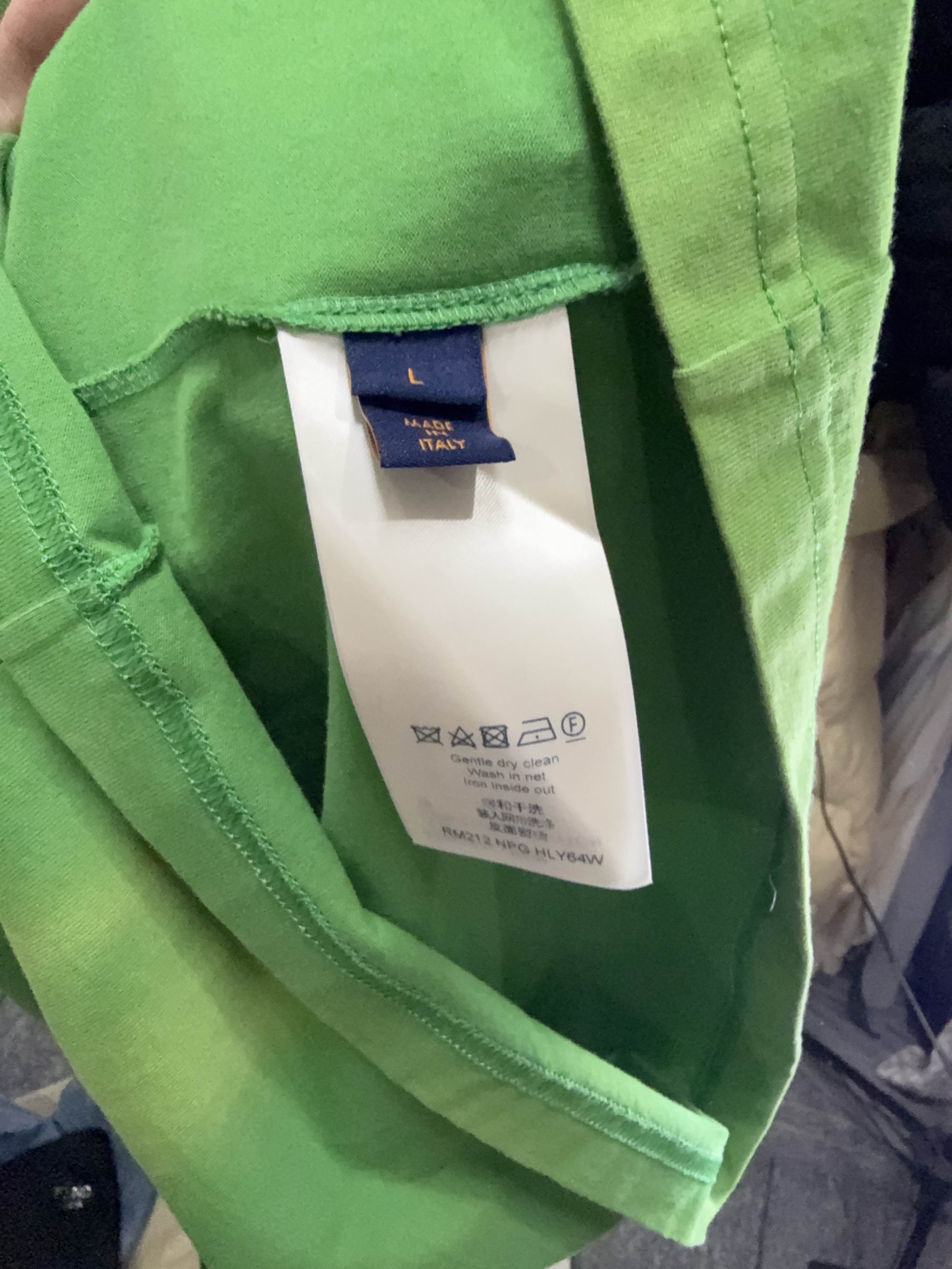 Louis Vuitton Louis Vuitton Logo Embroidered T-Shirt Green Size L Size US L / EU 52-54 / 3 - 4 Thumbnail