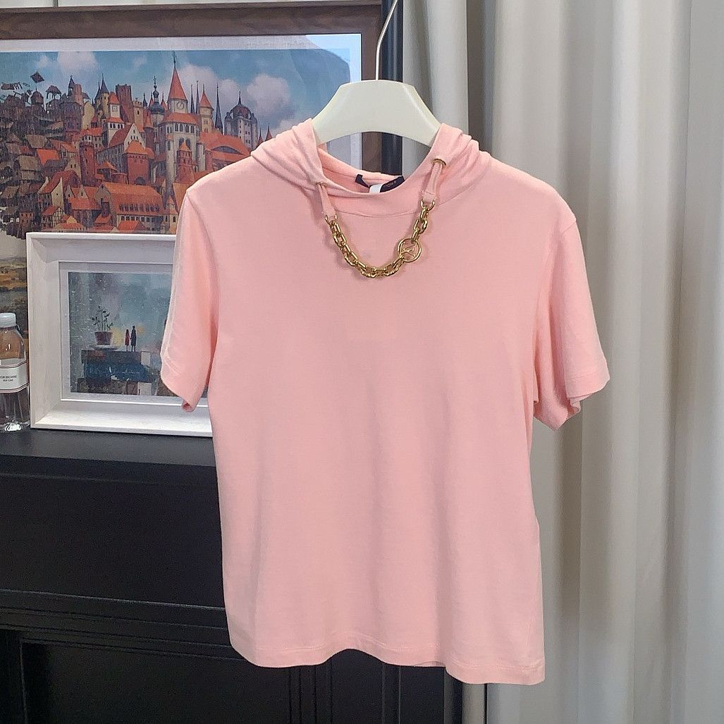 Louis Vuitton Louis Vuitton Pink Chain Hooded T-Shirt Size XS Size XS / US 0-2 / IT 36-38 - 10 Thumbnail