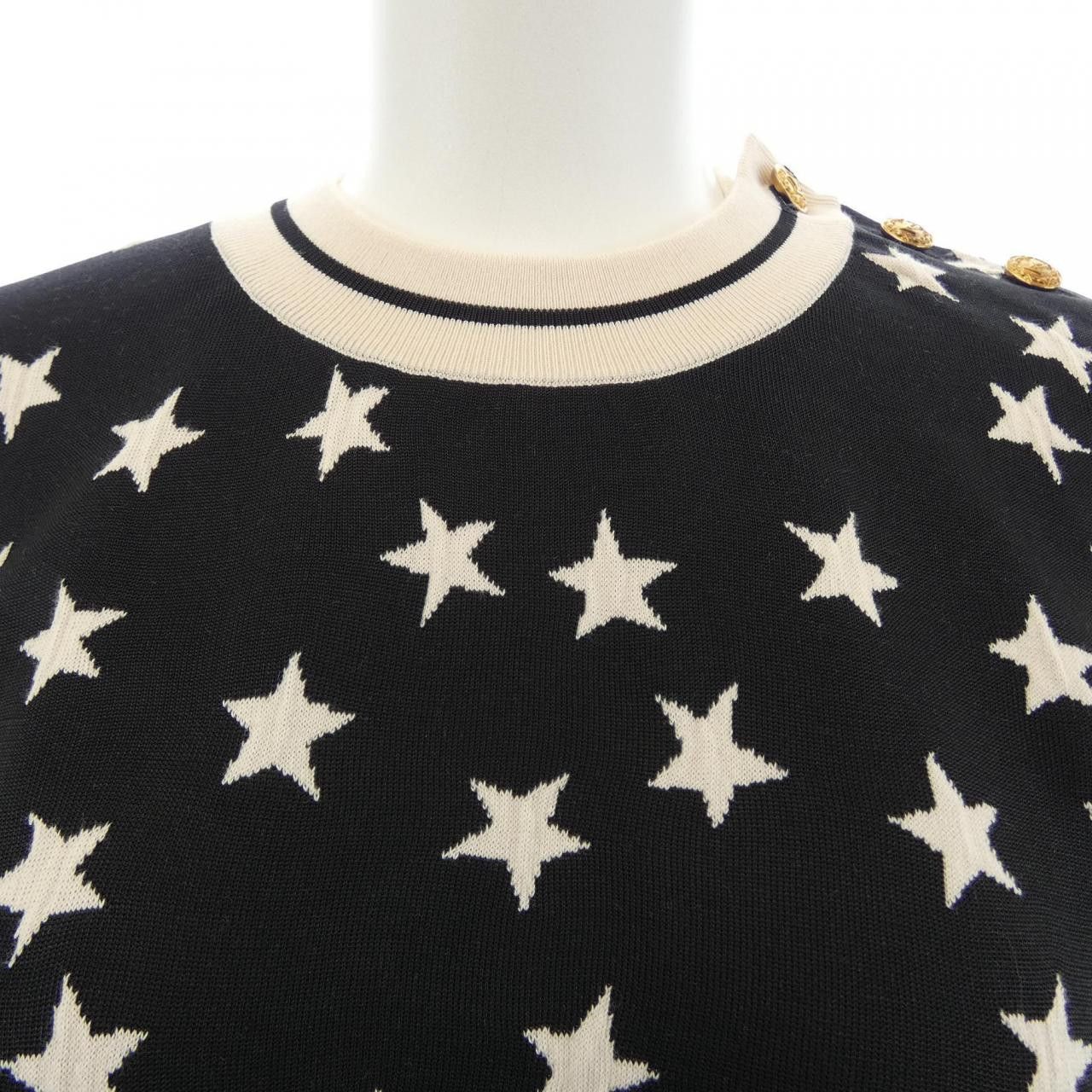 Louis Vuitton Louis Vuitton Louis Vuitton Star Jacquard Knit Pullover Textile Tops FNKL28L18 DUTY FREE for USA Size ONE SIZE - 5 Thumbnail
