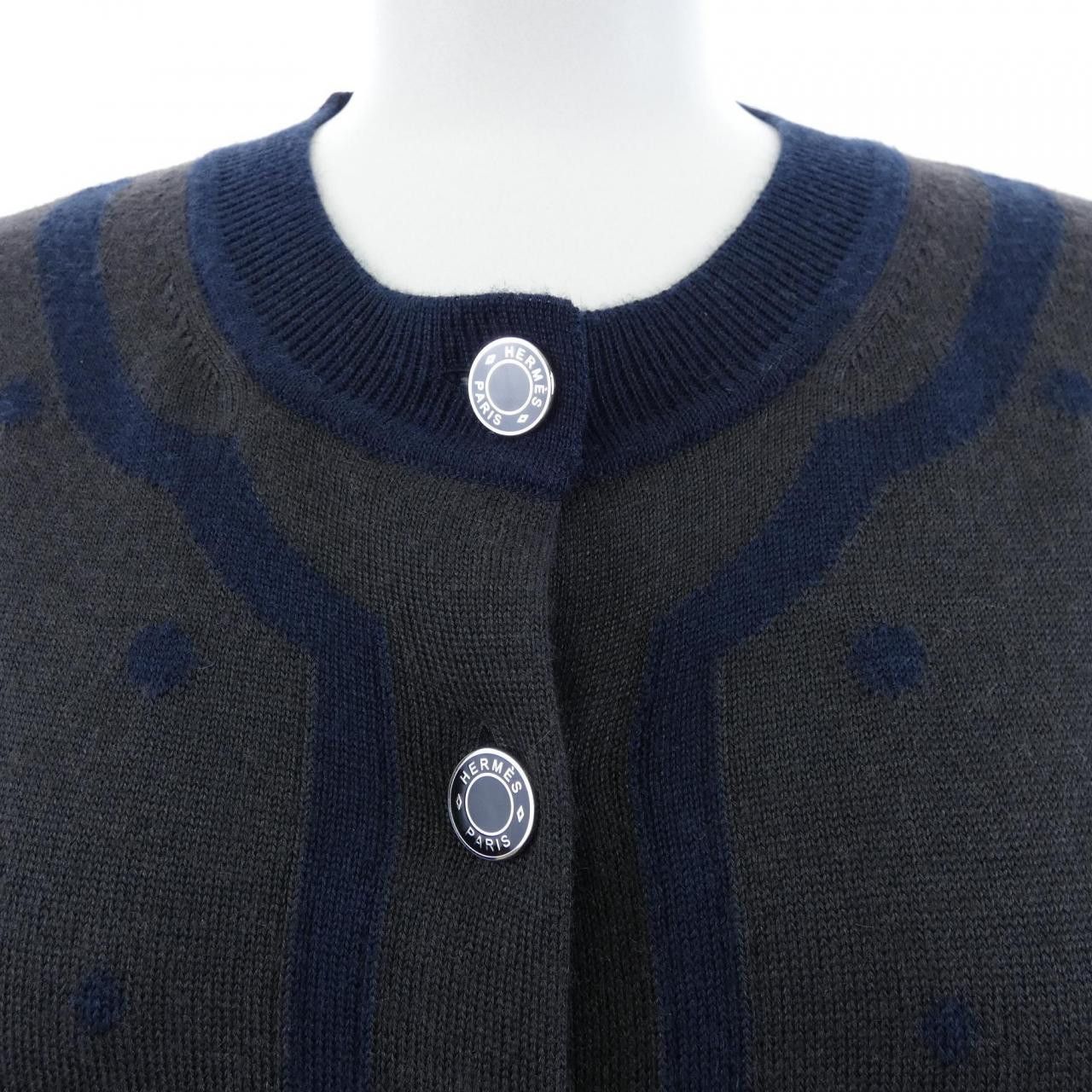 Hermes Hermes Hermes HARNAIS DE COUR silk cashmere cardigan Textile Tops DUTY FREE for USA Size ONE SIZE - 5 Thumbnail