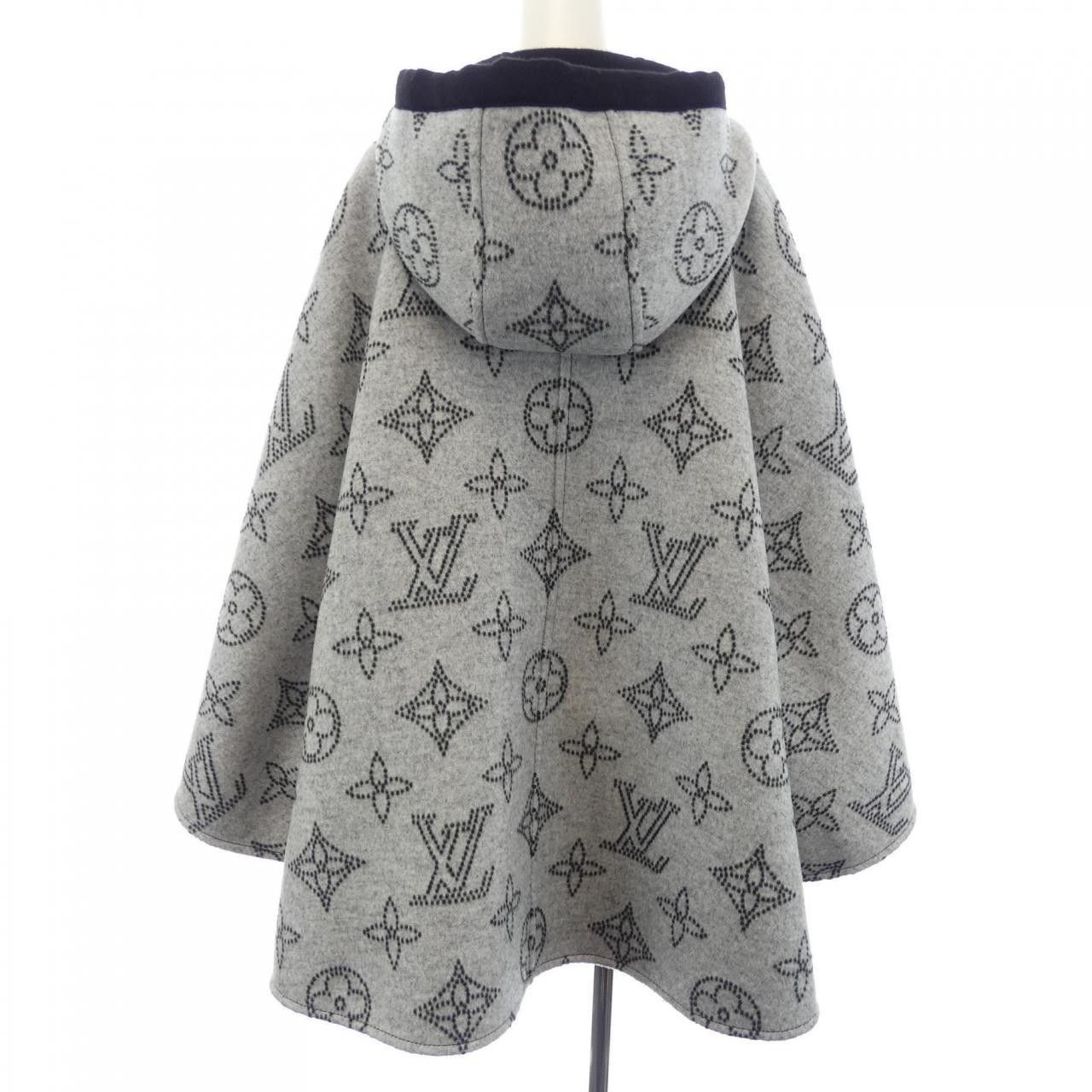 Louis Vuitton Louis Vuitton Louis Vuitton Wool Blend Cape Textile Outerwear FSCO08PGY DUTY FREE for USA Size ONE SIZE - 8 Thumbnail