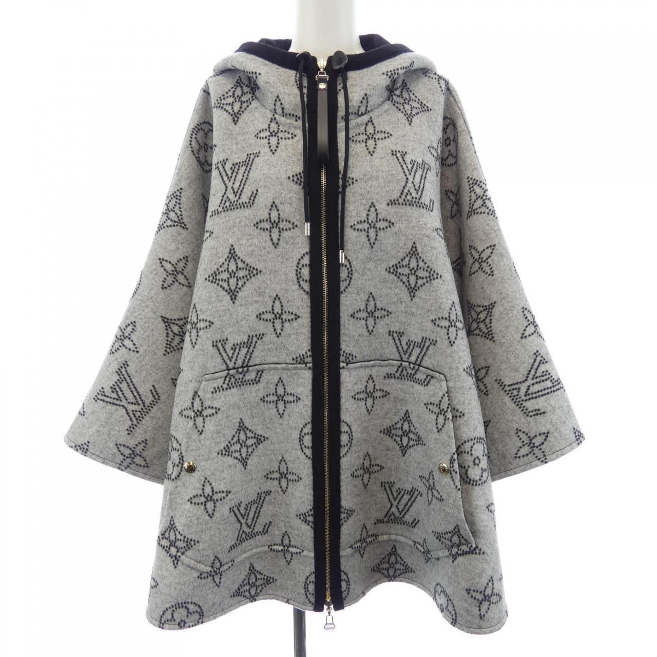 Louis Vuitton Louis Vuitton Louis Vuitton Wool Blend Cape Textile Outerwear FSCO08PGY DUTY FREE for USA Size ONE SIZE - 7 Thumbnail