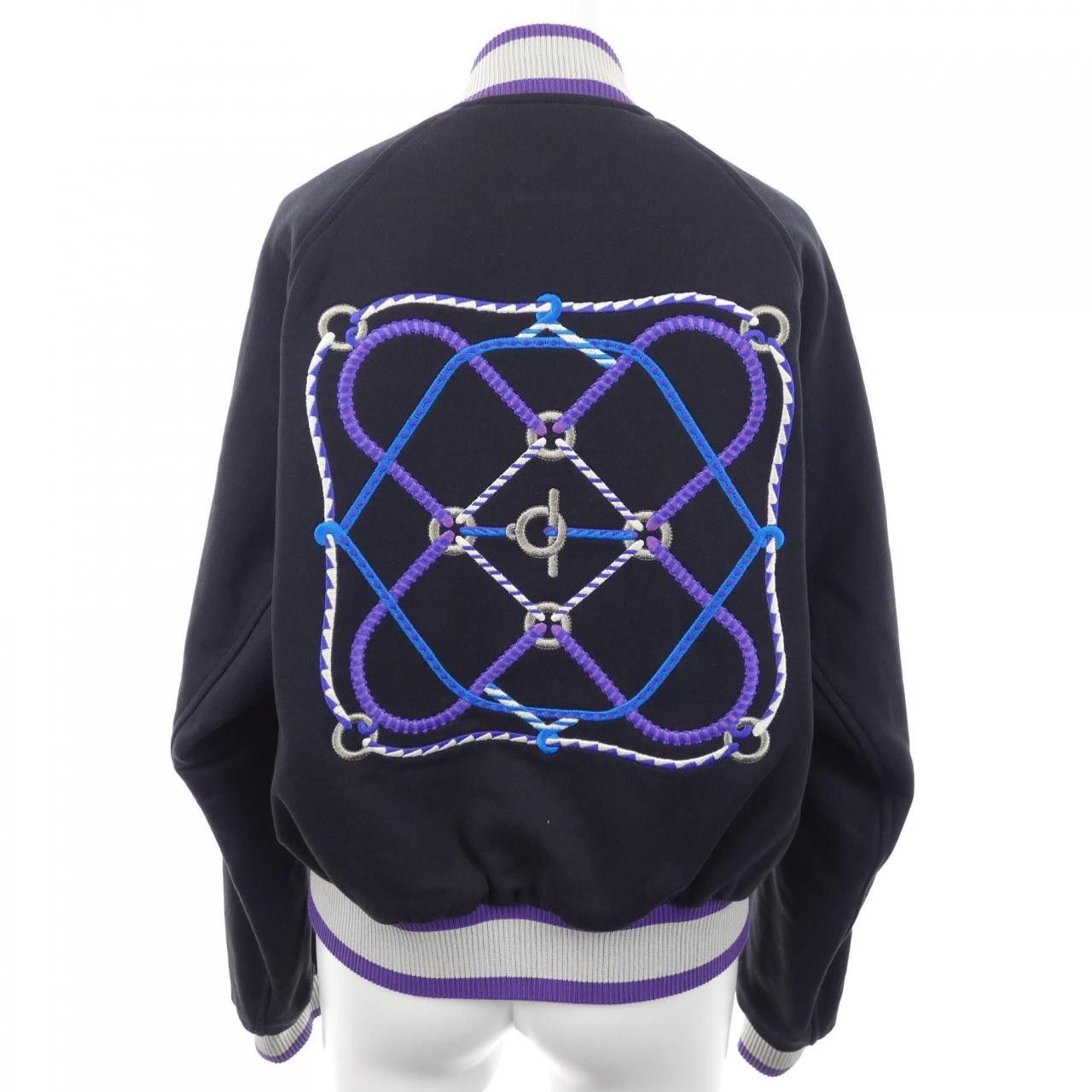 Hermes Hermes Hermes FIGURE ARTISTIQUE VARSITY EMBROIDE Blouson Textile Outerwear DUTY FREE for USA Size ONE SIZE - 2 Thumbnail