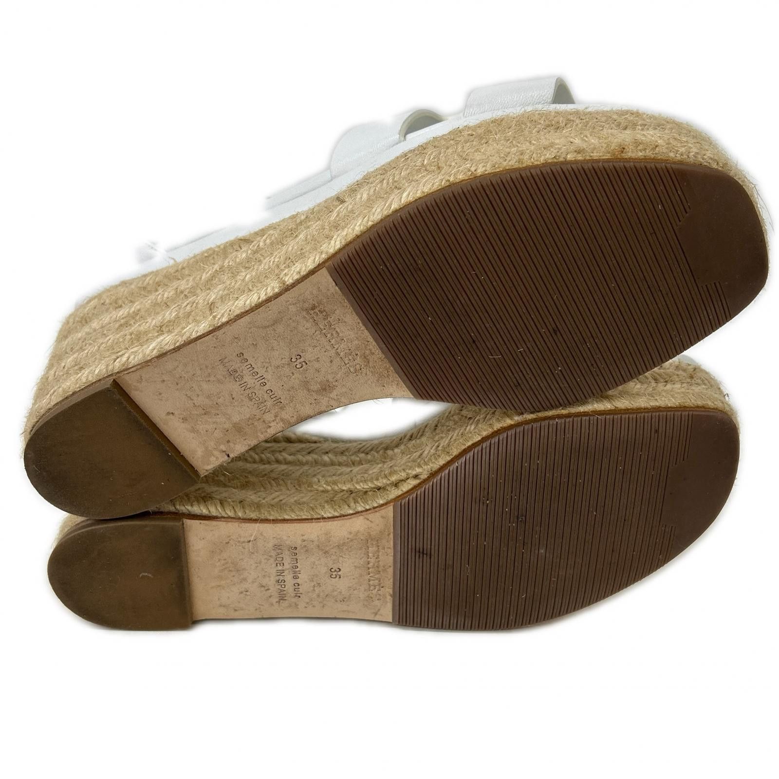 Hermes Hermes Hermes Elda Leather Espadrille Sandals Leather Shoes H231307Z DUTY FREE for USA Size ONE SIZE - 7 Thumbnail