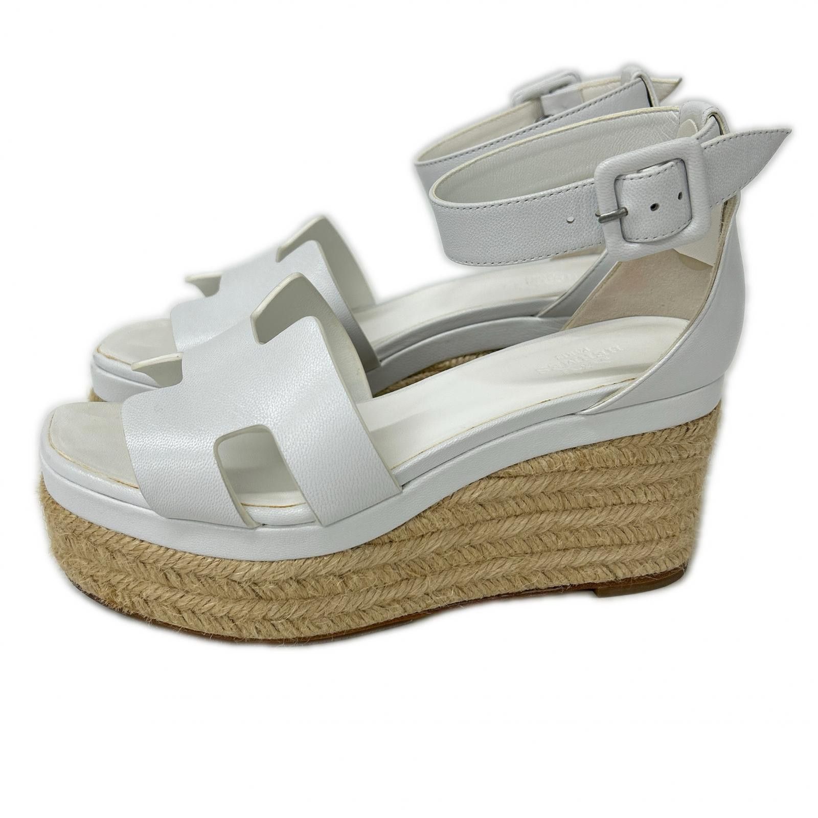 Hermes Hermes Hermes Elda Leather Espadrille Sandals Leather Shoes H231307Z DUTY FREE for USA Size ONE SIZE - 2 Thumbnail
