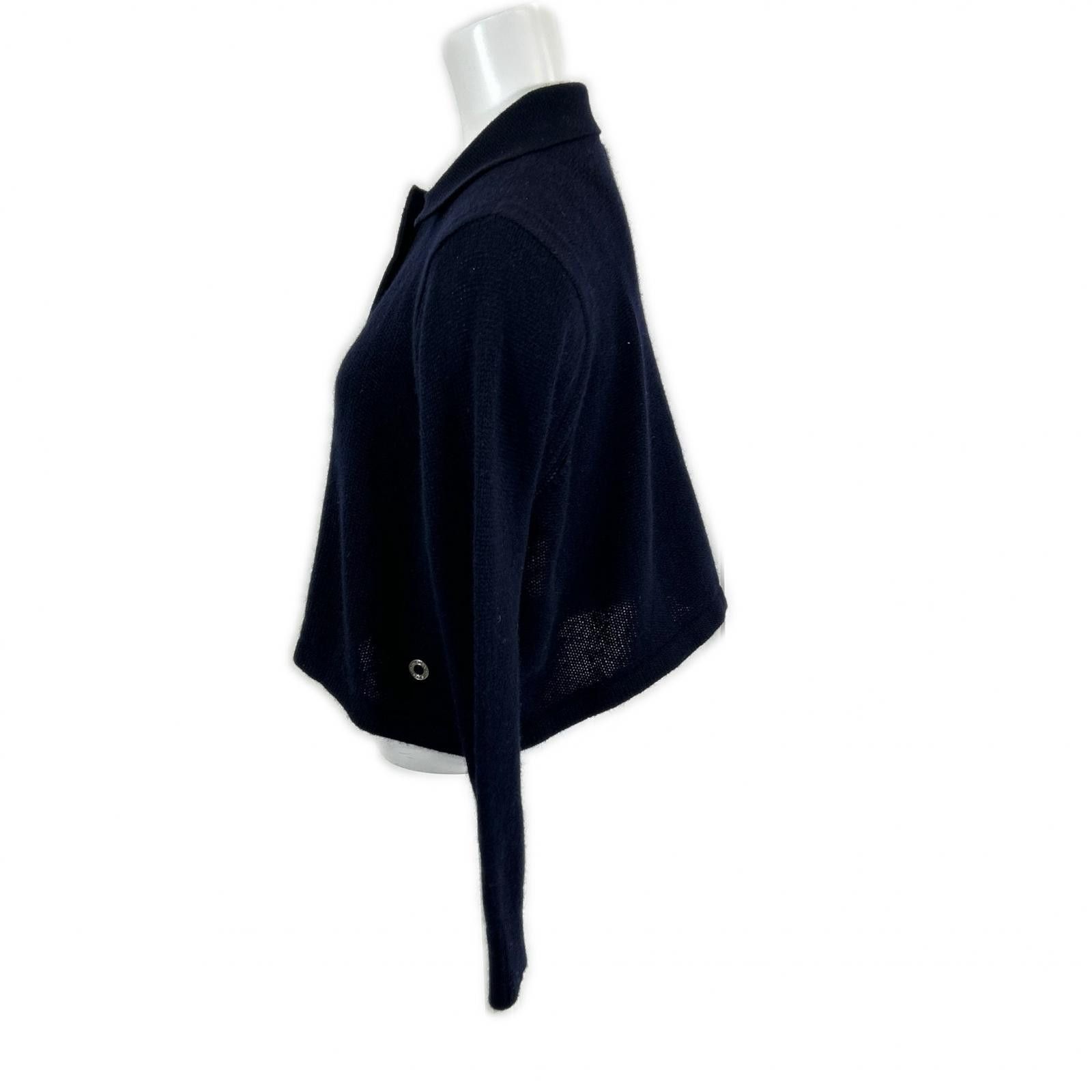 Hermes Hermes Hermes 100 Percent Cashmere Cropped Cardigan Knit Top 34 Textile Tops H5E2727D1 DUTY FREE for USA Size ONE SIZE - 2 Thumbnail