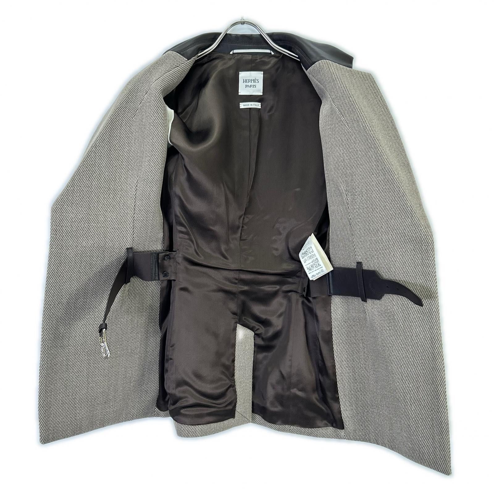 Hermes Hermes Hermes Wool Lambskin Jacket Leather Outerwear H4H0245DK DUTY FREE for USA Size ONE SIZE - 5 Thumbnail