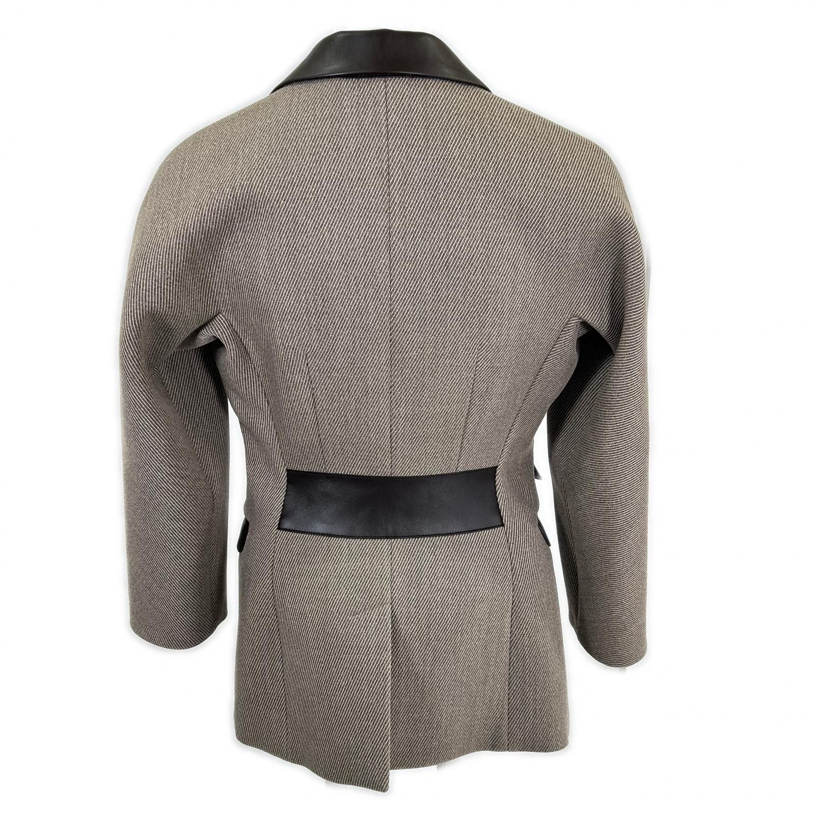 Hermes Hermes Hermes Wool Lambskin Jacket Leather Outerwear H4H0245DK DUTY FREE for USA Size ONE SIZE - 3 Thumbnail