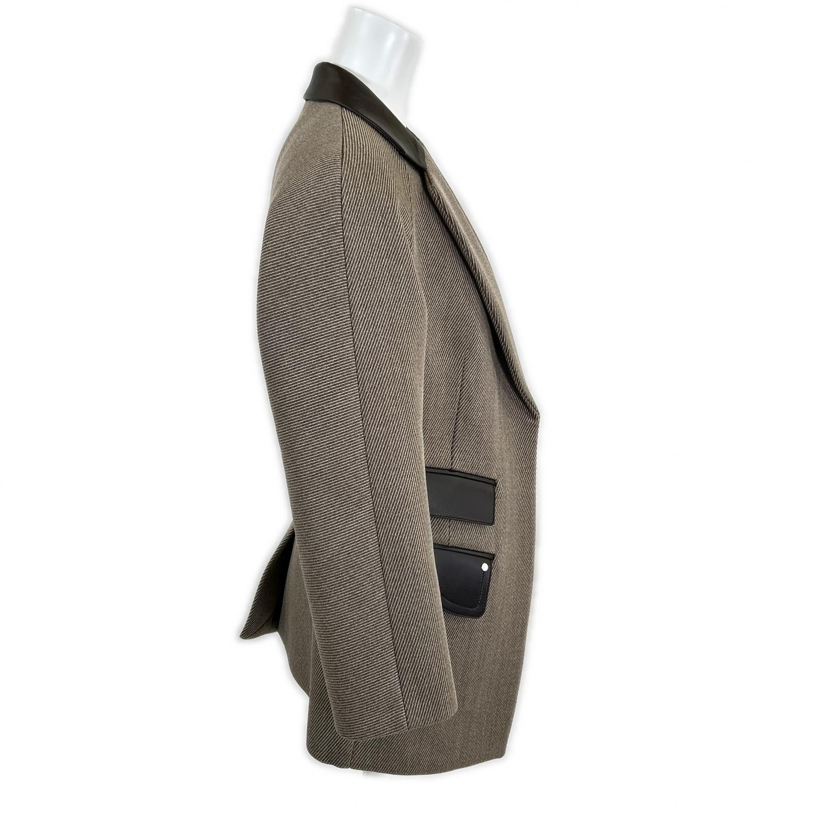 Hermes Hermes Hermes Wool Lambskin Jacket Leather Outerwear H4H0245DK DUTY FREE for USA Size ONE SIZE - 4 Thumbnail
