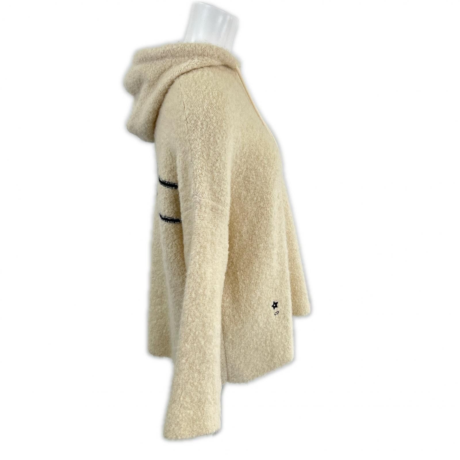 Dior Dior Christian Dior Cashmere Alpaca Silk Wool Knit Hoodie Textile Sweatshirts & Hoodies 244S87AM143 DUTY FREE for USA Size ONE SIZE - 4 Thumbnail