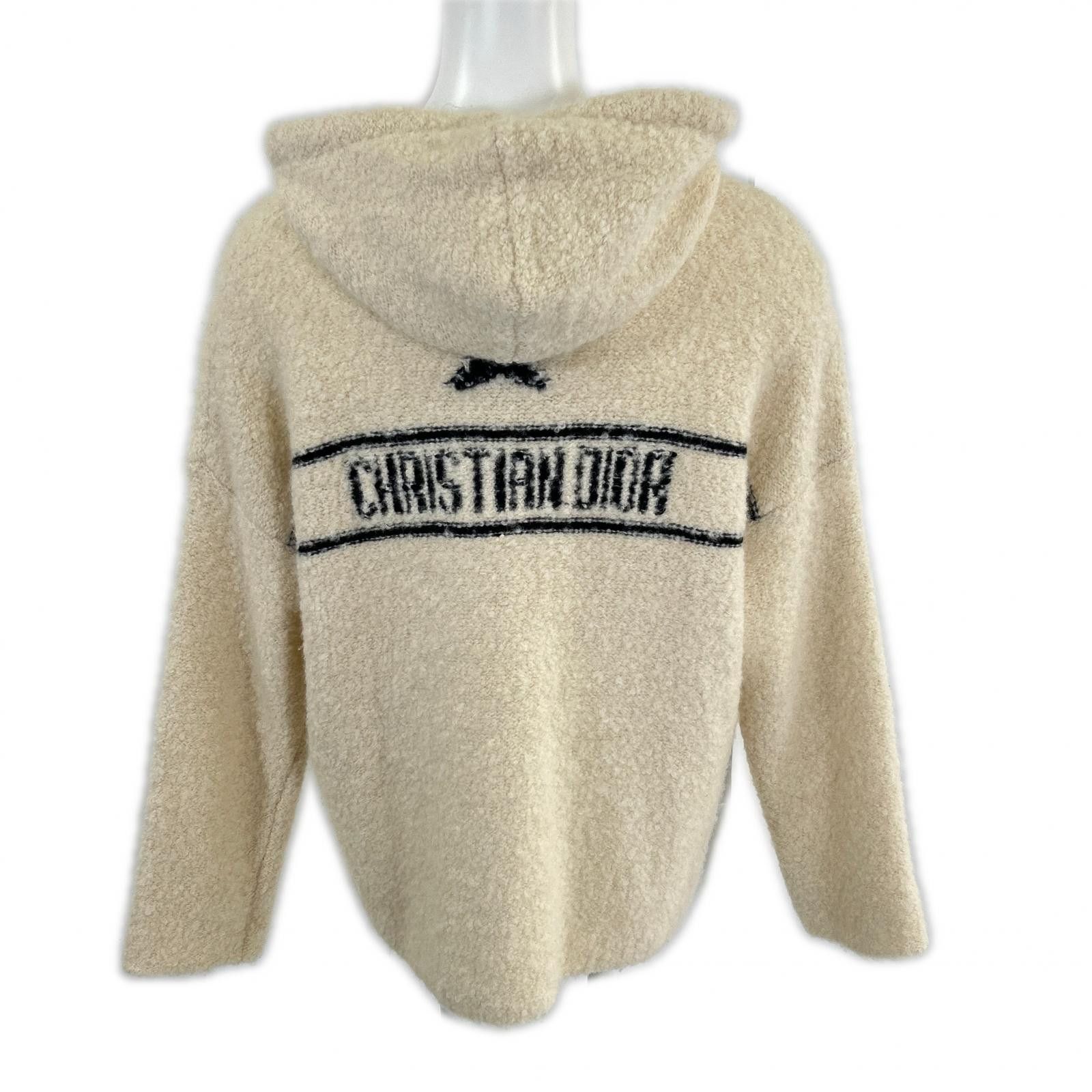 Dior Dior Christian Dior Cashmere Alpaca Silk Wool Knit Hoodie Textile Sweatshirts & Hoodies 244S87AM143 DUTY FREE for USA Size ONE SIZE - 3 Thumbnail