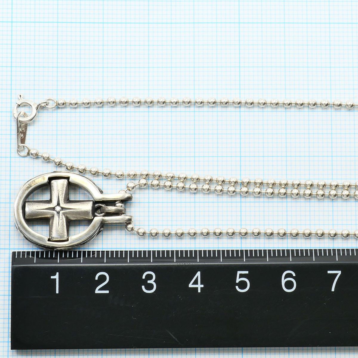 Other Other Silver Diamond Cross Necklace Precious Metal Necklace DUTY FREE for USA Size ONE SIZE - 4 Thumbnail