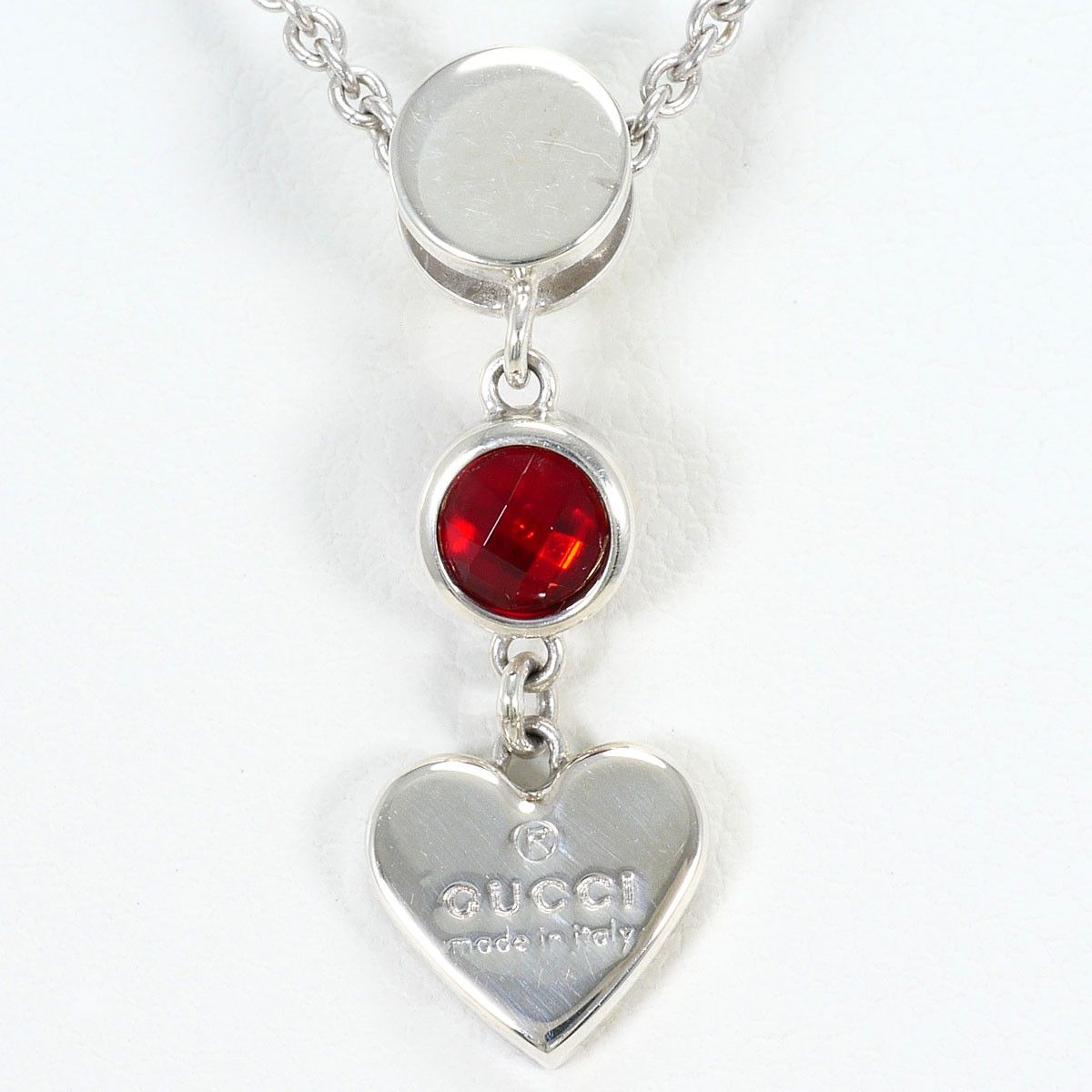 Gucci Gucci Gucci Silver 925 Red Topaz Necklace Precious Metal Necklace DUTY FREE for USA Size ONE SIZE - 3 Thumbnail