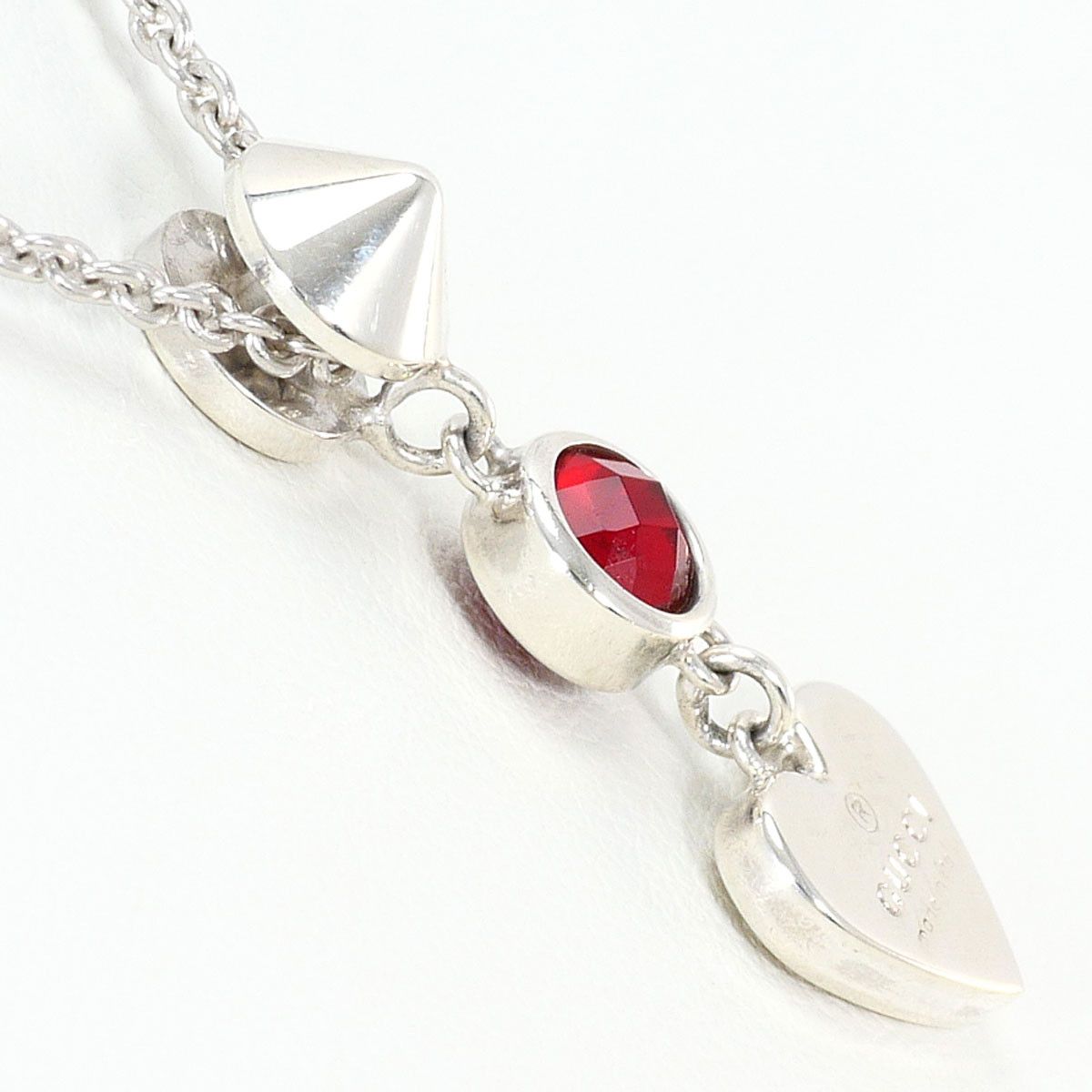 Gucci Gucci Gucci Silver 925 Red Topaz Necklace Precious Metal Necklace DUTY FREE for USA Size ONE SIZE - 2 Thumbnail