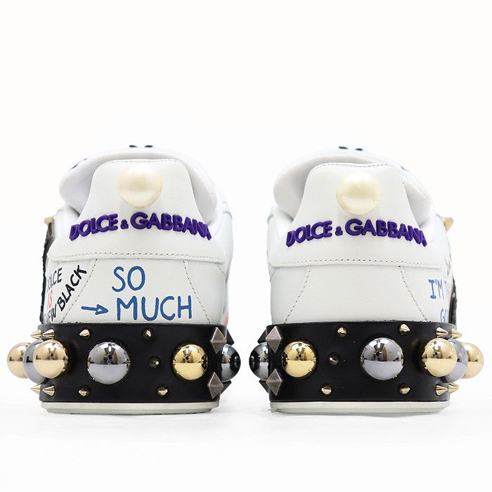 Dolce & Gabbana Dolce & Gabbana Dolce&Gabbana Portofino Sneakers Leather Shoes DUTY FREE for USA Size ONE SIZE - 4 Thumbnail