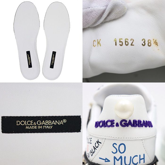 Dolce & Gabbana Dolce & Gabbana Dolce&Gabbana Portofino Sneakers Leather Shoes DUTY FREE for USA Size ONE SIZE - 10 Thumbnail