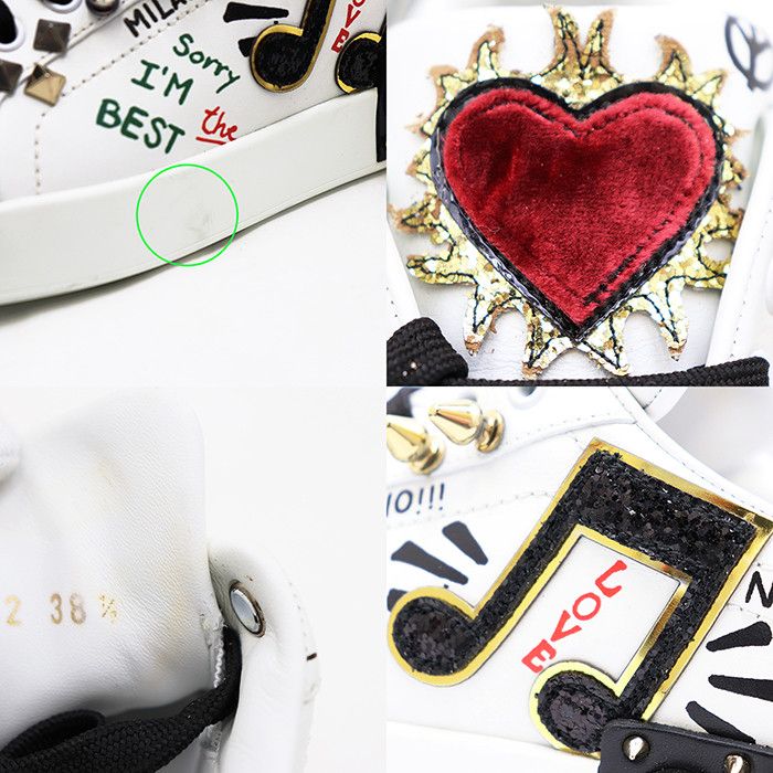 Dolce & Gabbana Dolce & Gabbana Dolce&Gabbana Portofino Sneakers Leather Shoes DUTY FREE for USA Size ONE SIZE - 9 Thumbnail