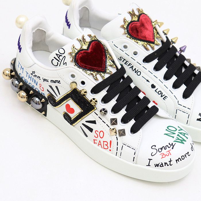 Dolce & Gabbana Dolce & Gabbana Dolce&Gabbana Portofino Sneakers Leather Shoes DUTY FREE for USA Size ONE SIZE - 6 Thumbnail