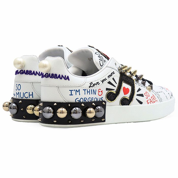 Dolce & Gabbana Dolce & Gabbana Dolce&Gabbana Portofino Sneakers Leather Shoes DUTY FREE for USA Size ONE SIZE - 5 Thumbnail