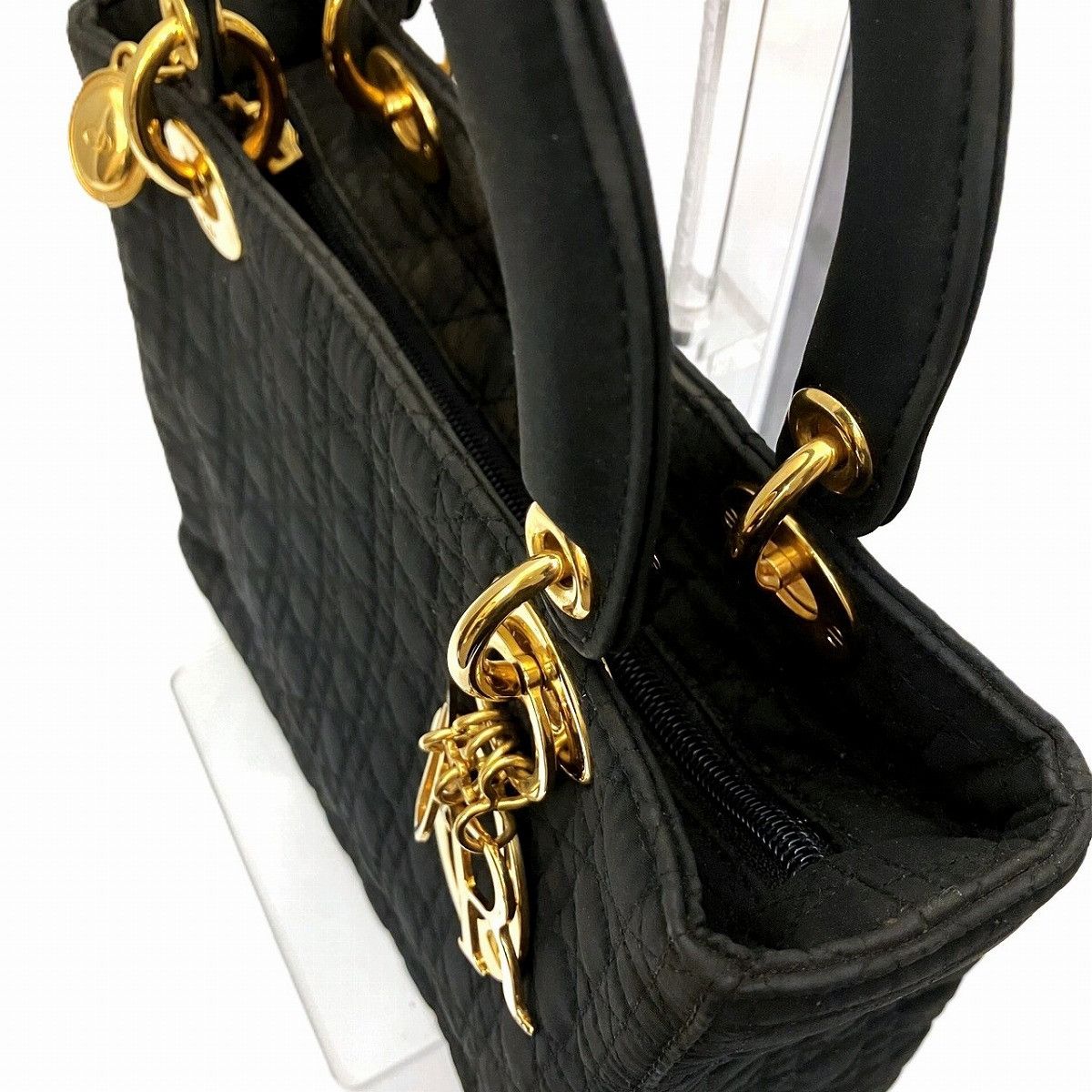 Dior Dior Christian Dior Lady Dior Nylon Handbag Textile Handbag DUTY FREE for USA Size ONE SIZE - 8 Thumbnail