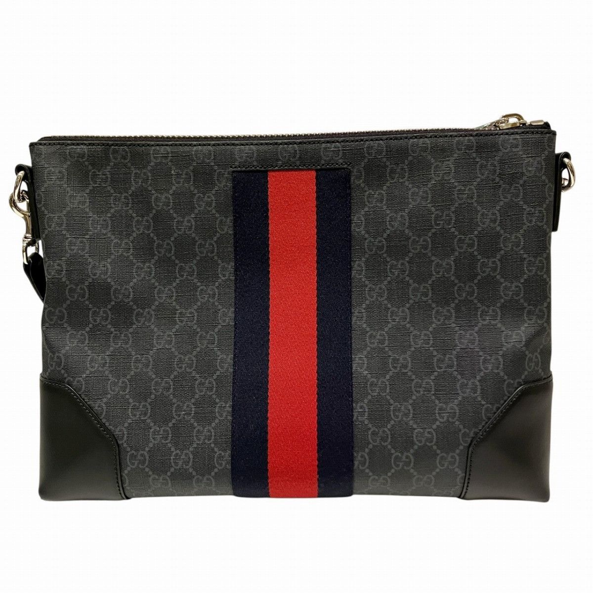 Gucci Gucci Gucci GG Supreme Leather Canvas Shoulder Bag Leather Shoulder Bag 474139 DUTY FREE for USA Size ONE SIZE - 2 Thumbnail
