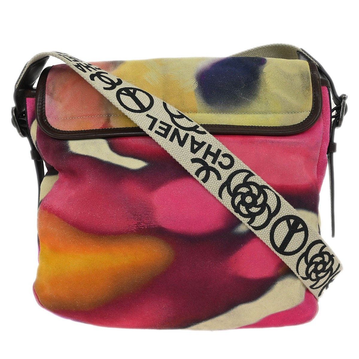 Chanel Chanel Flower Power Messenger Bag Multicolor Printed Nubuck Size ONE SIZE - 2 Thumbnail