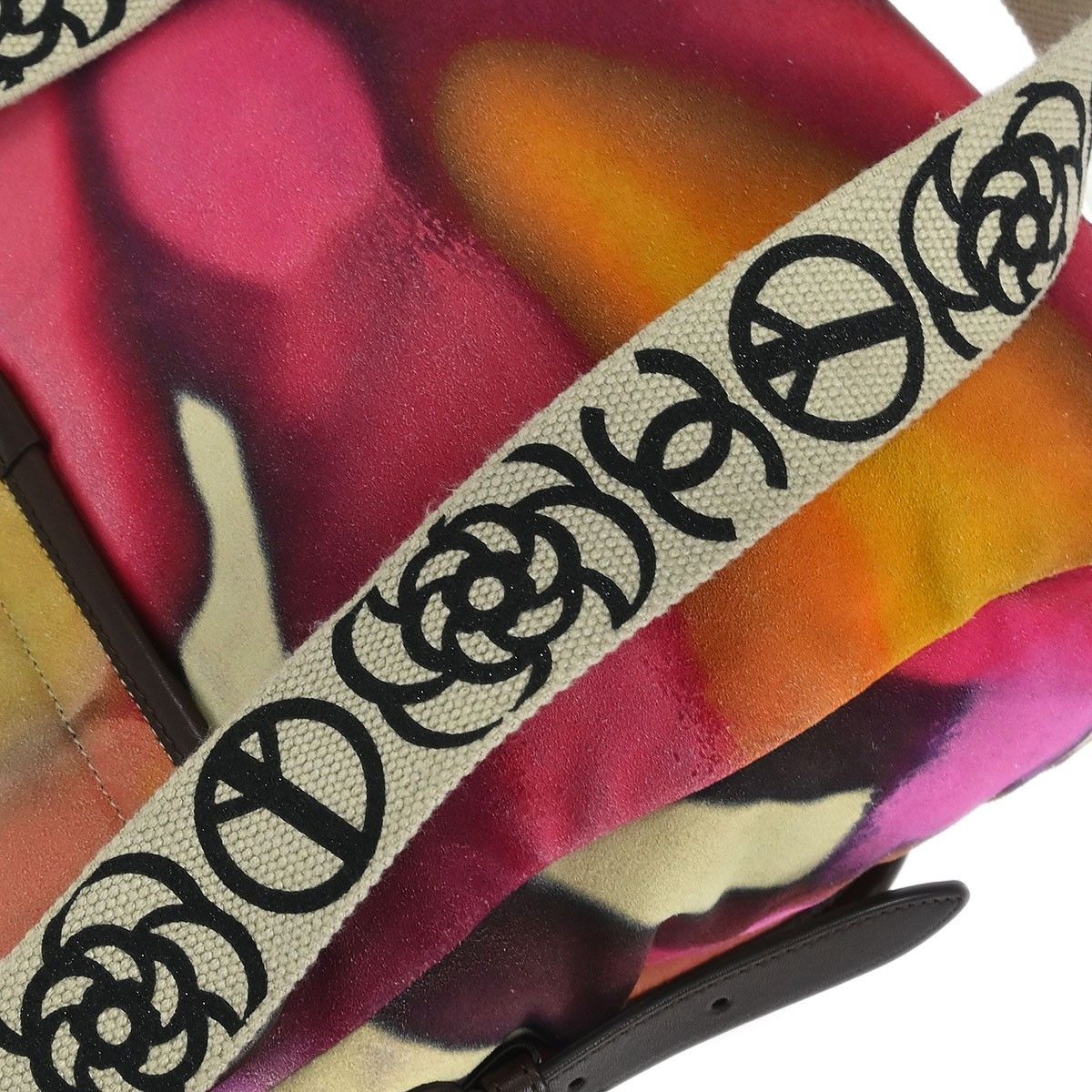 Chanel Chanel Flower Power Messenger Bag Multicolor Printed Nubuck Size ONE SIZE - 7 Thumbnail