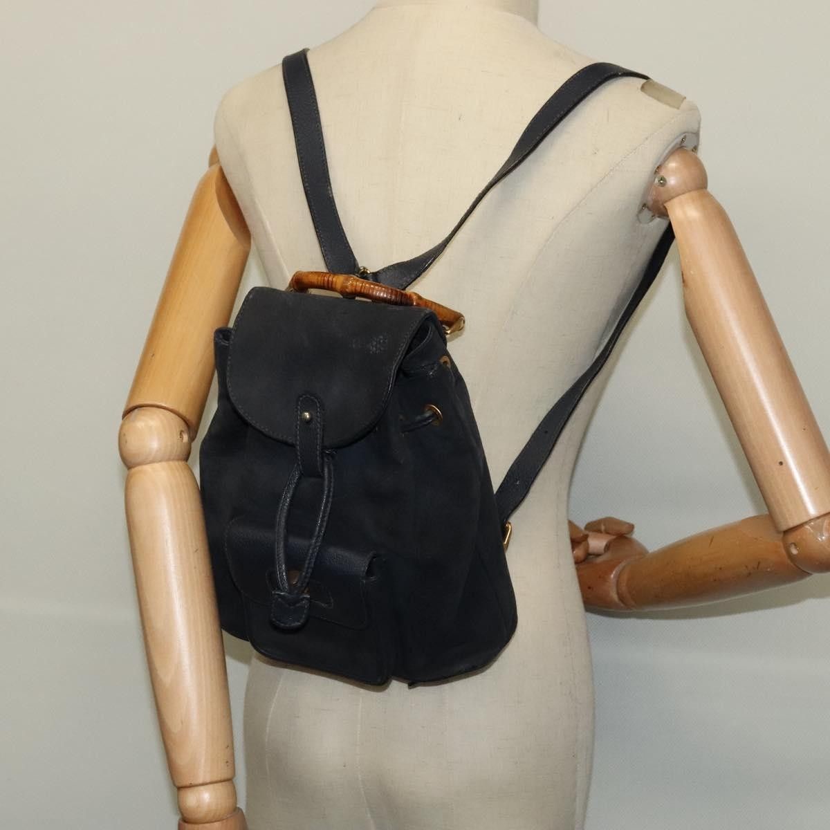 Gucci Gucci Gucci bamboo backpack daim Size ONE SIZE - 14 Thumbnail