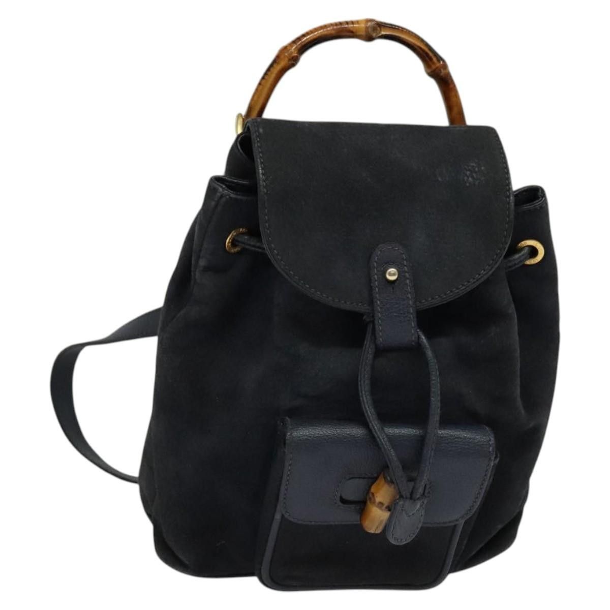 Gucci Gucci Gucci bamboo backpack daim Size ONE SIZE - 16 Thumbnail