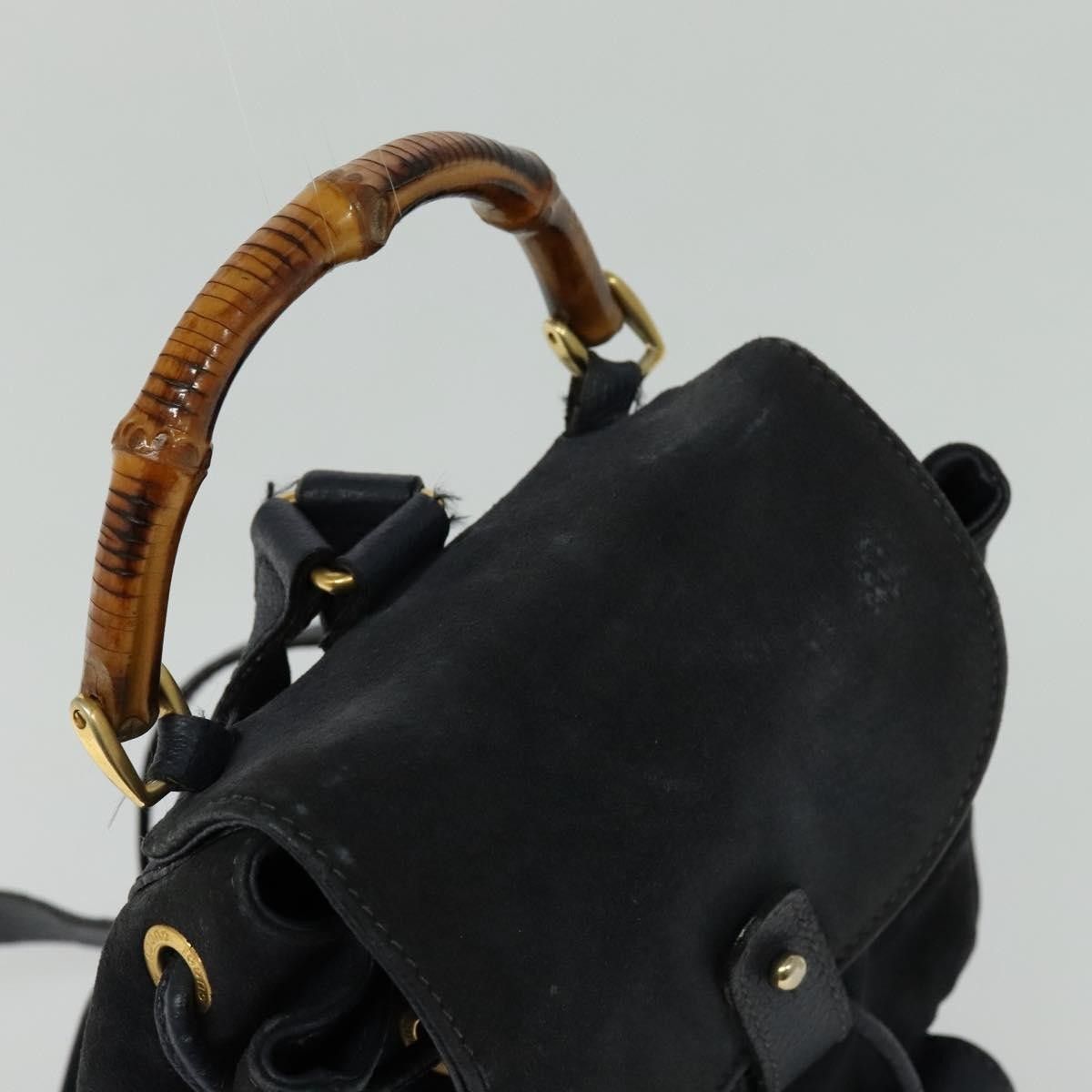 Gucci Gucci Gucci bamboo backpack daim Size ONE SIZE - 13 Thumbnail