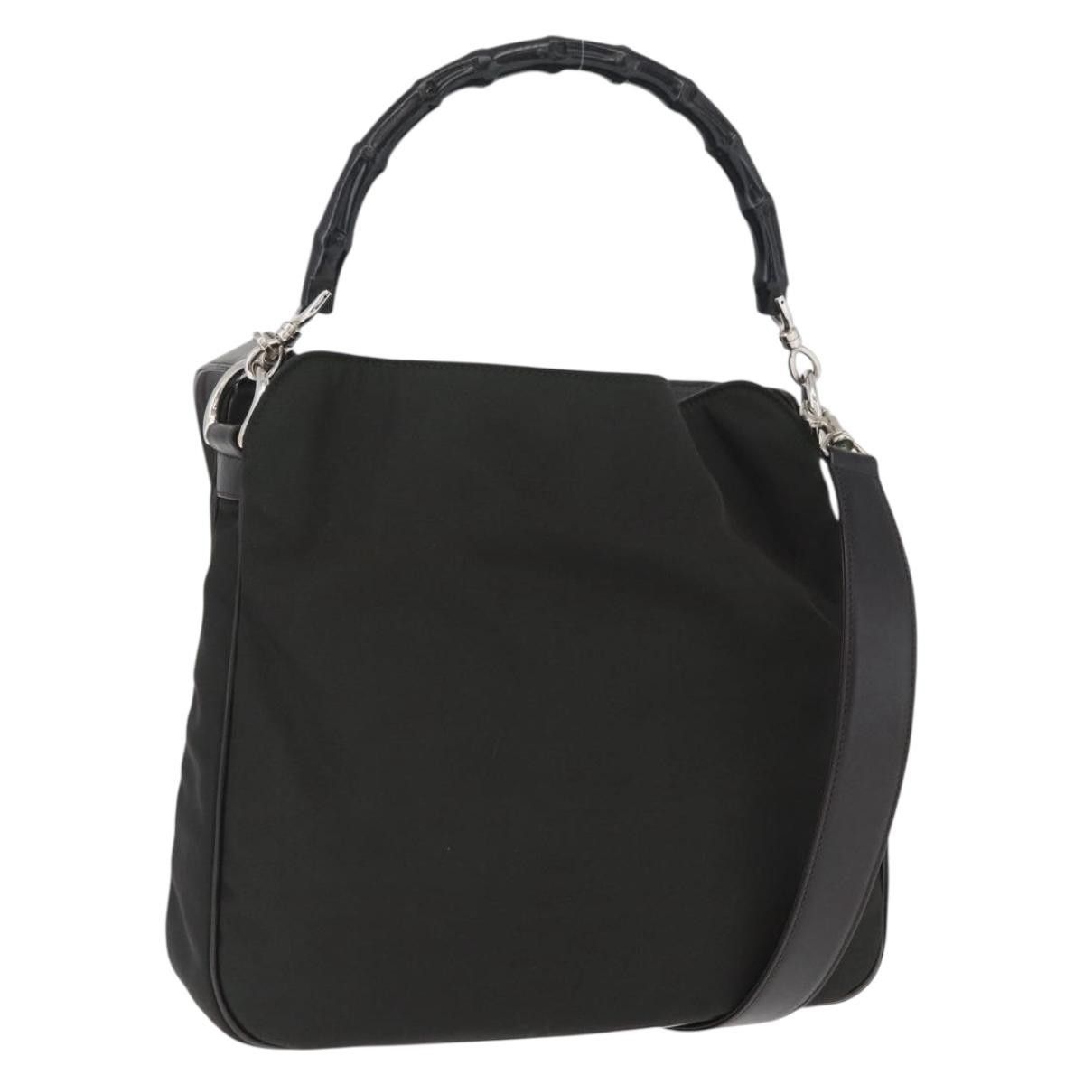 Gucci Gucci Vintage Bamboo Handle Nylon Size ONE SIZE - 19 Thumbnail